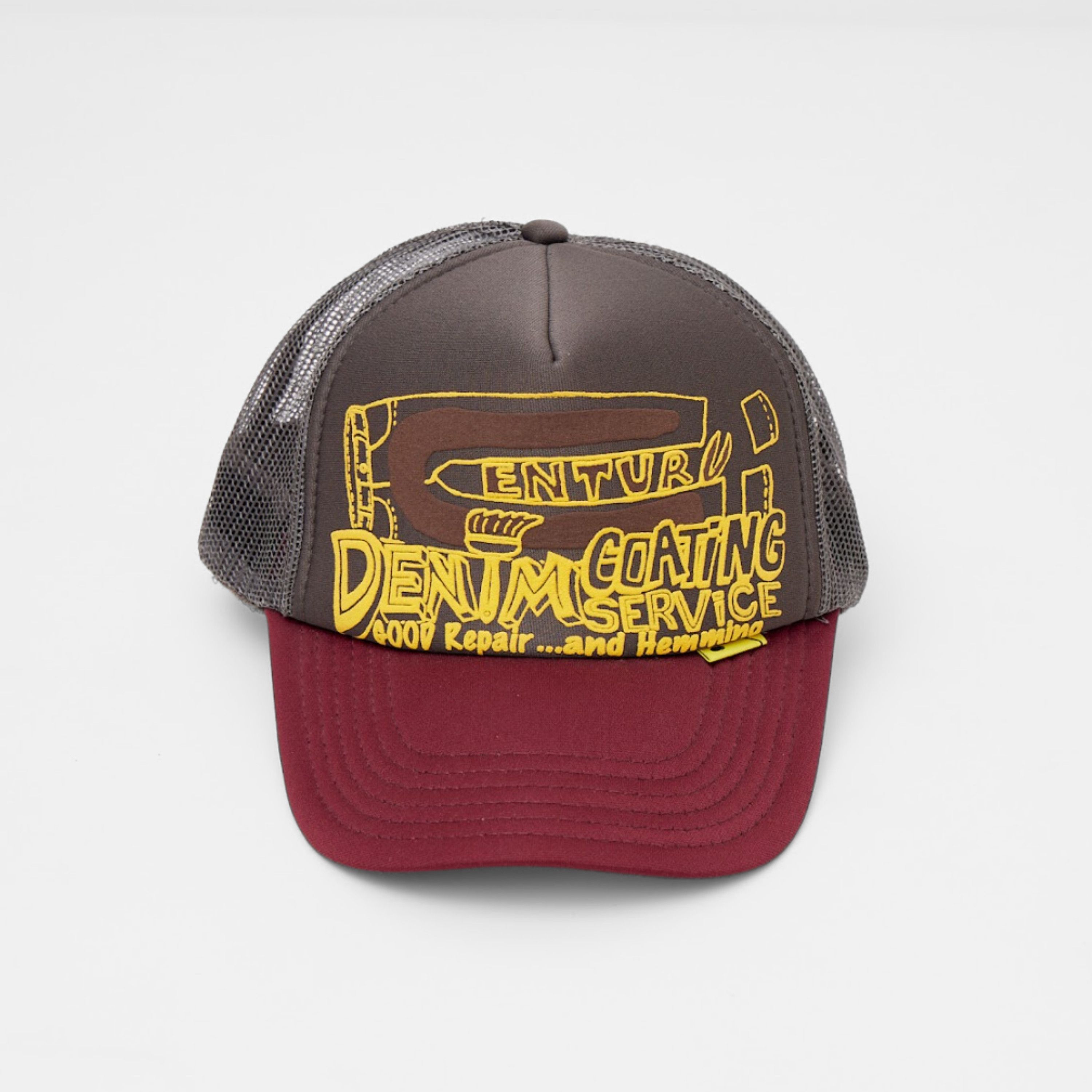 image of Kapital Century Denim Coating Service Pt Truck Cap Trucker in Charcoal, Men's