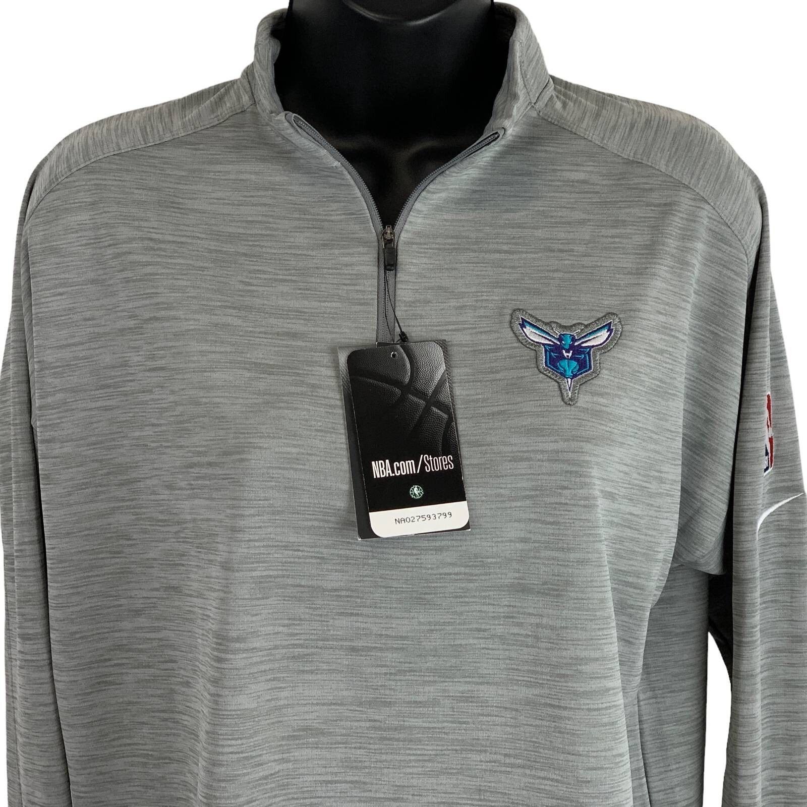 Nike Charlotte Hornets 1/4 Quarter Zip Shirt Nike Gray Womens M Size M / US 6-8 / IT 42-44 - 1 Thumbnail