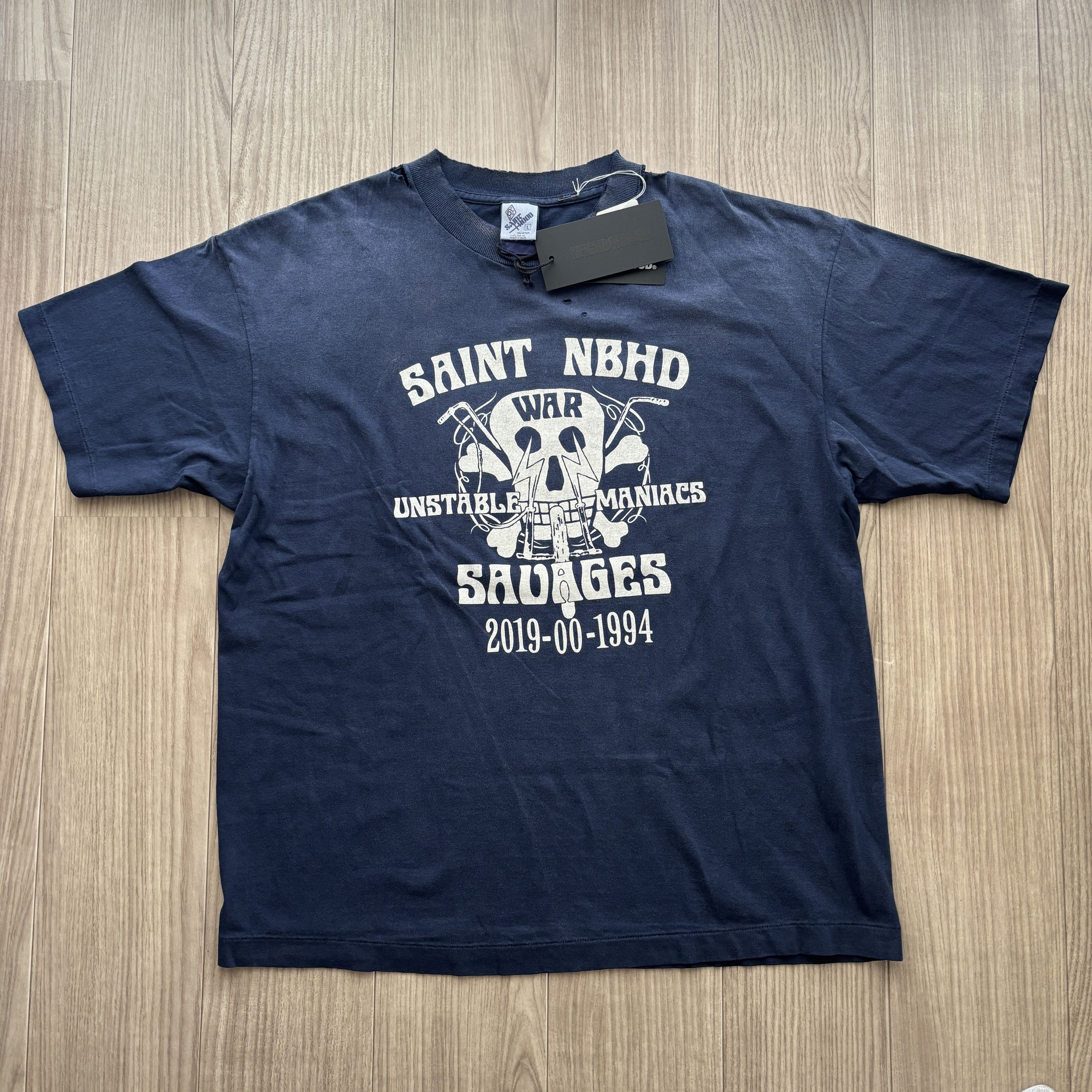 Neighborhood × Saint Michael Saint Michael x Neighborhood Saint NBHD Savages Tee Size US L / EU 52-54 / 3 - 1 Thumbnail