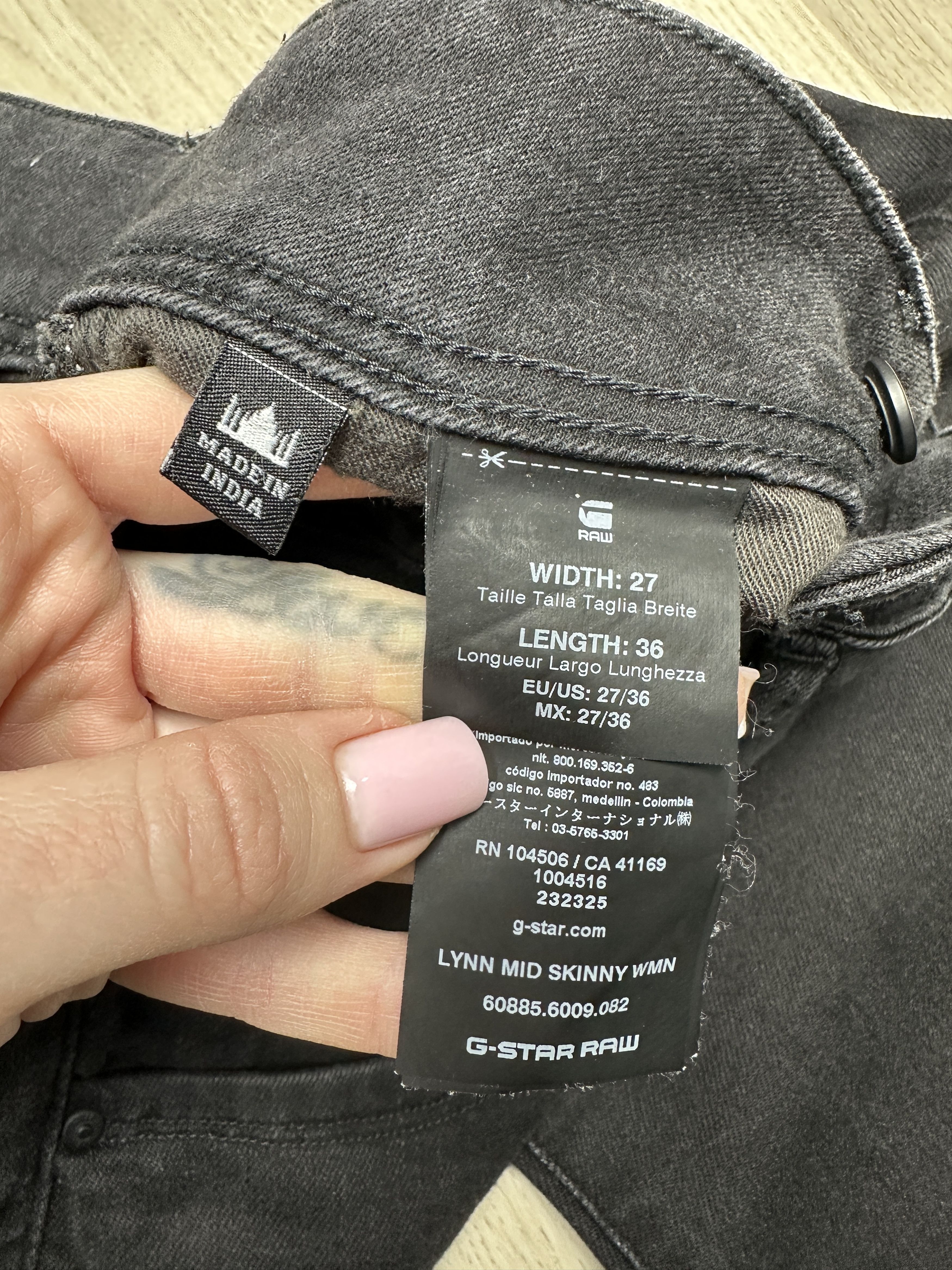 G-Star G Star Raw Womens Lynn Mid Skinny Denim Pants Jeans Size 27" / US 4 / IT 40 - 6 Thumbnail