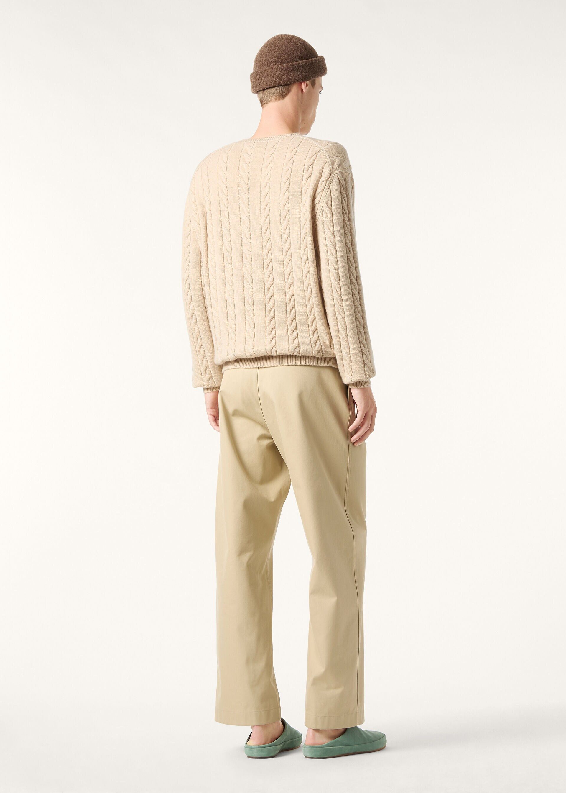 Loro Piana os11x0226 FAQ4517 Cedar Crewneck Sweater in Natural Melange Size US L / EU 52-54 / 3 - 5 Thumbnail