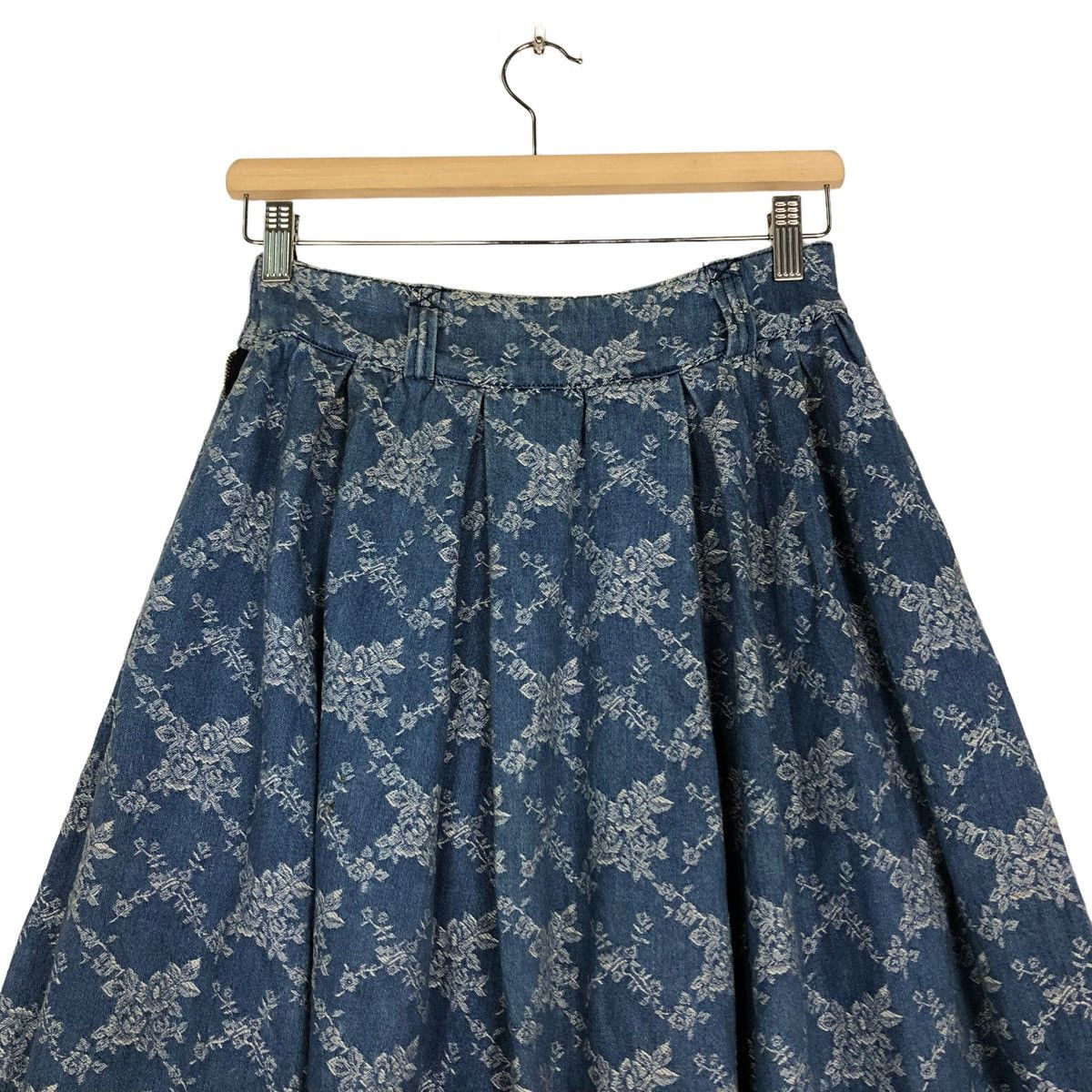 Hysteric Glamour 🔥VINTAGE INDIGO BLUE BLUE JAPAN SKIRT FIORUCCI OVERPRINT Size 26" / US 2 / IT 38 - 9 Thumbnail