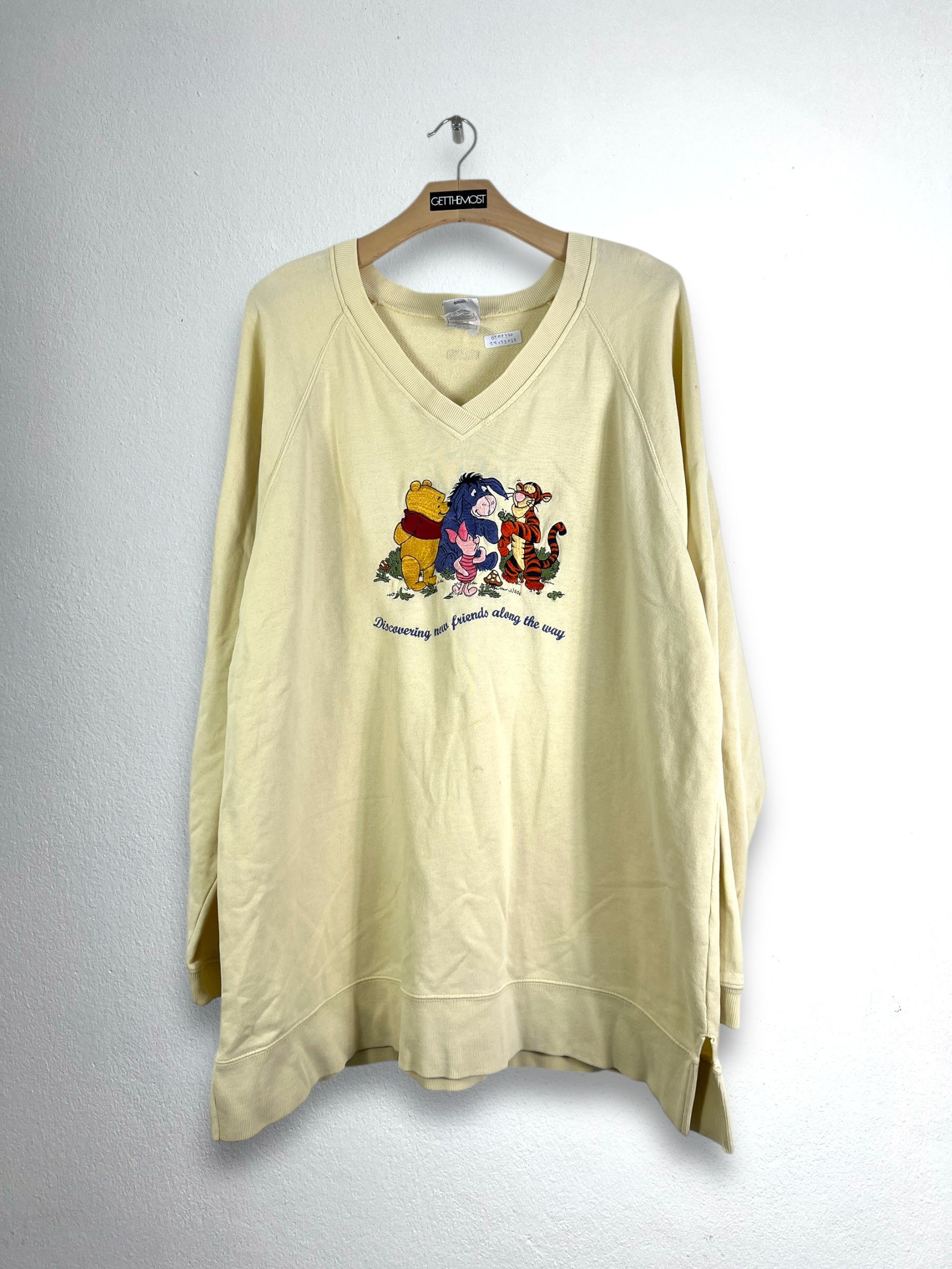 Disney Vintage Winnie the Pooh Embroidery Sweatshirt (XL) GTMP370 Size US XL / EU 56 / 4 - 1 Thumbnail