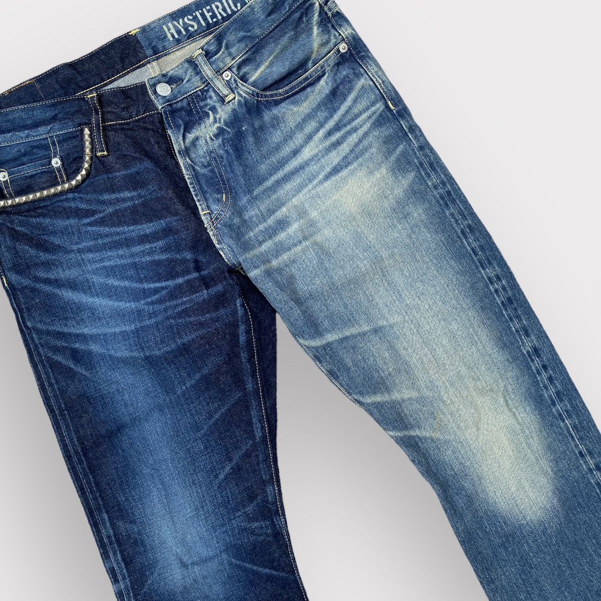 Hysteric Glamour SS14 Hysteric Glamour Two Tone Hybrid Corolla Jeans Size US 34 / EU 50 - 2 Thumbnail