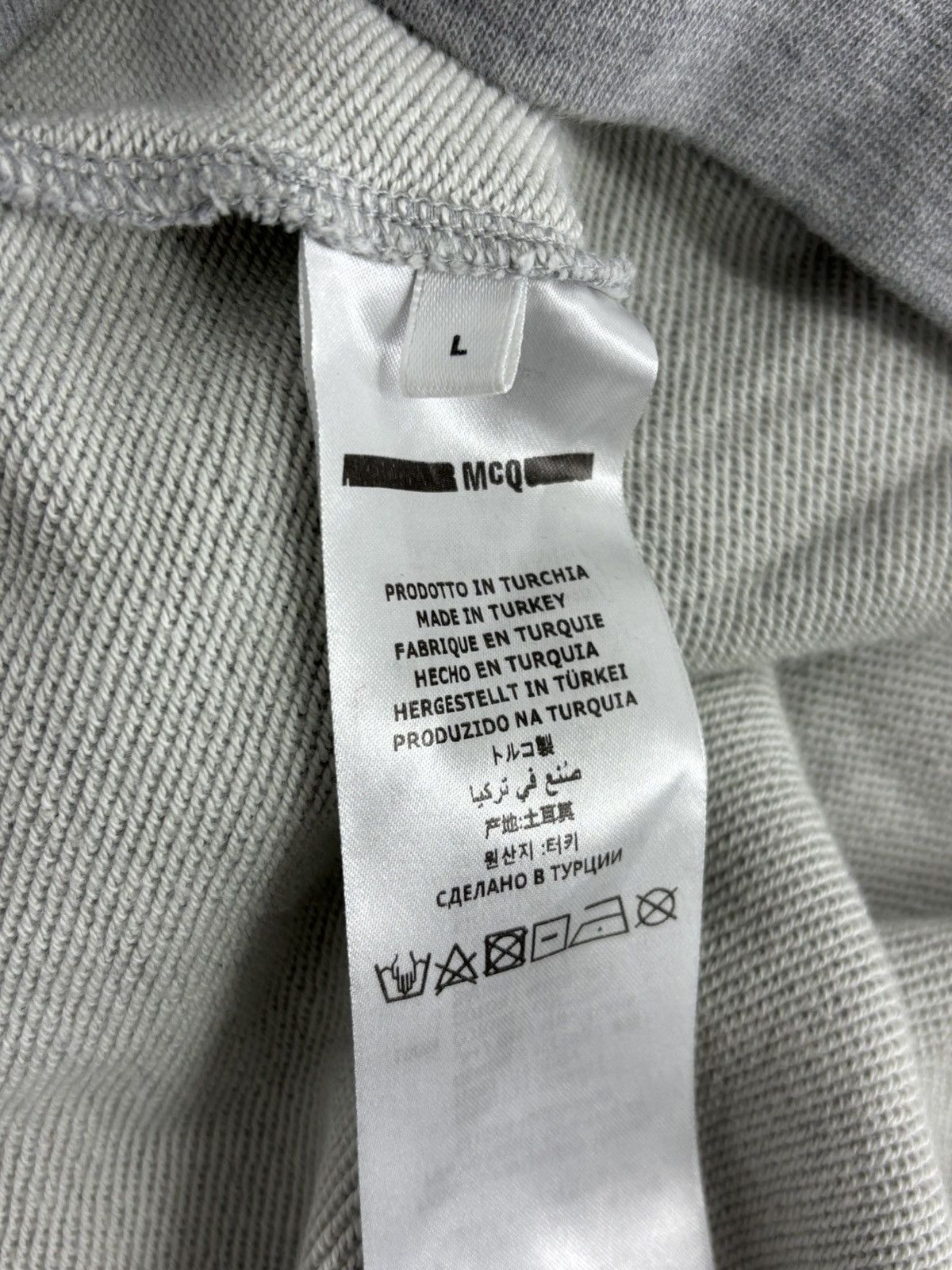 Alexander McQueen Alexander McQueen MCQ Logo Sweatshirt Grey Size L Size US L / EU 52-54 / 3 - 16 Thumbnail
