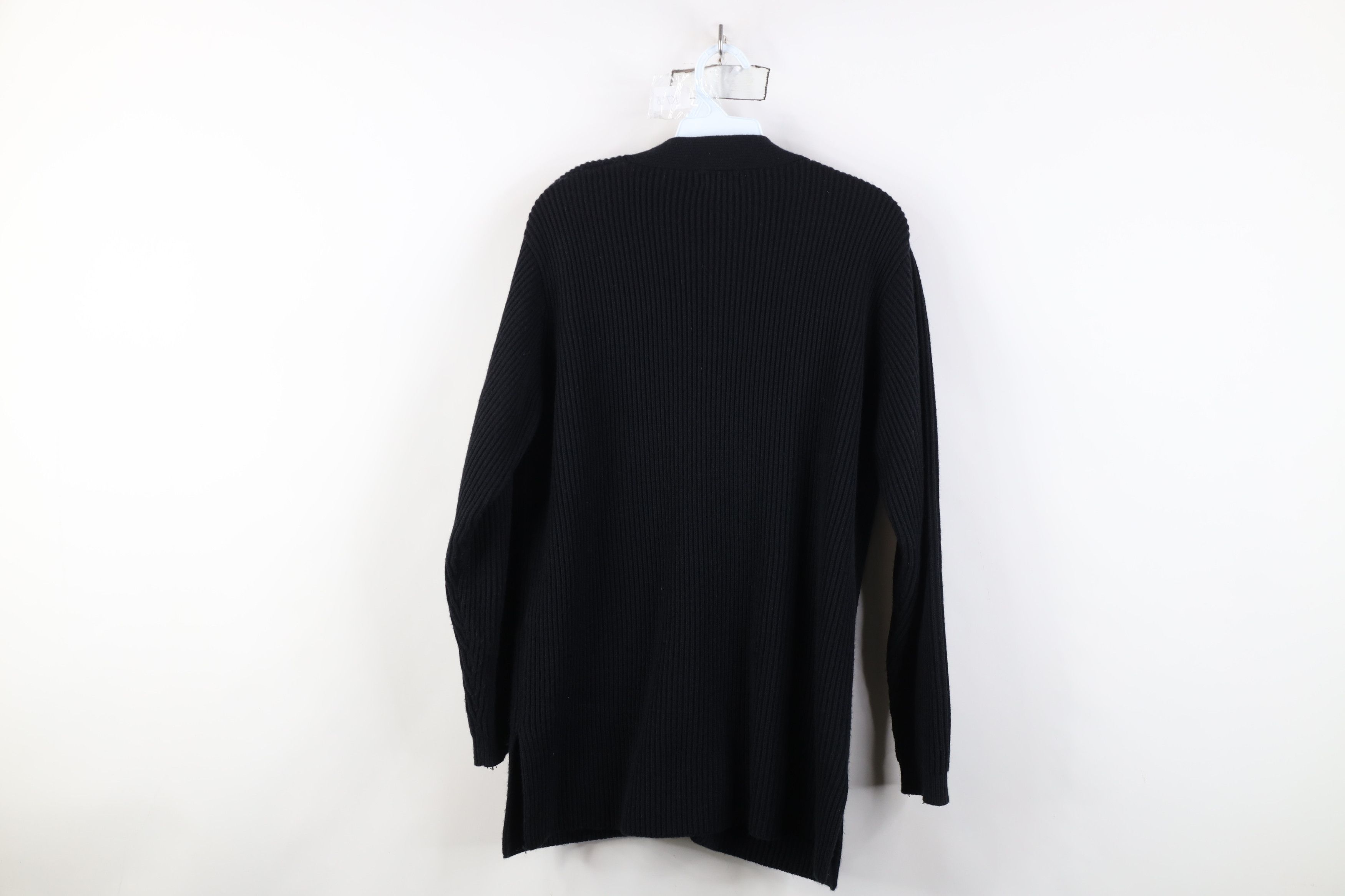 Vintage Vintage 90s Streetwear Chunky Ribbed Knit Cardigan Sweater Size L / US 10 / IT 46 - 9 Thumbnail