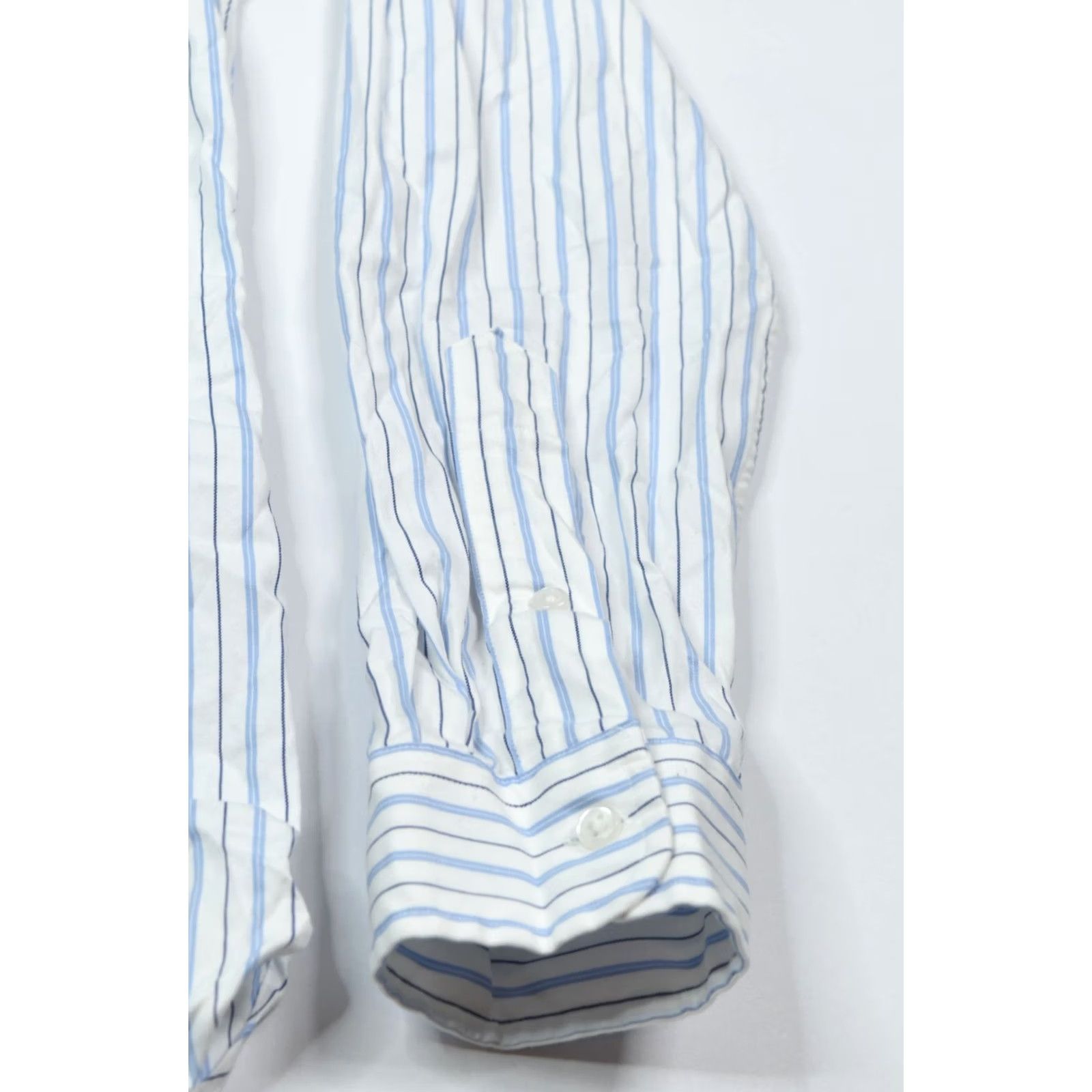 Ralph Lauren Ralph Lauren Shirt Mens 15 White Blue Striped Cotton Button-Down Long Sleeve Size US M / EU 48-50 / 2 - 5 Thumbnail