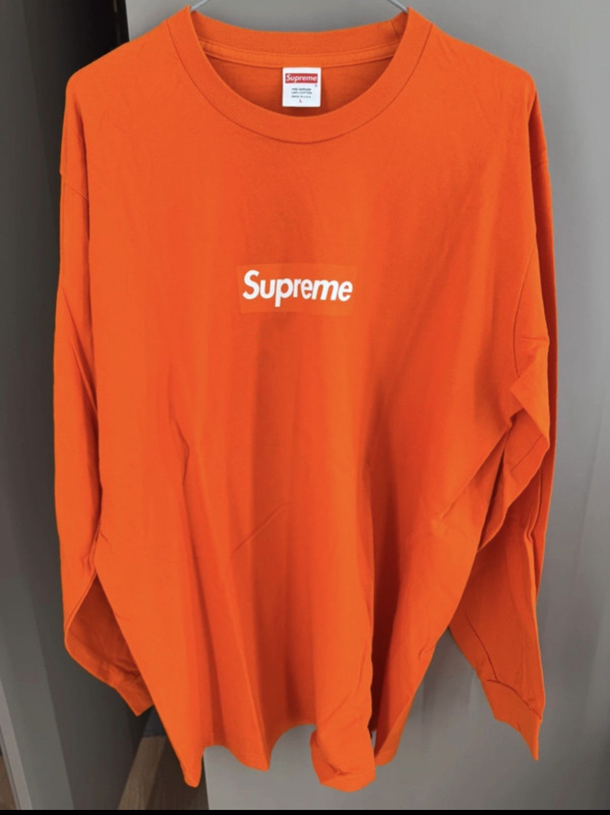 Supreme Supreme box logo long sleeve orange Size US L / EU 52-54 / 3 - 1 Thumbnail