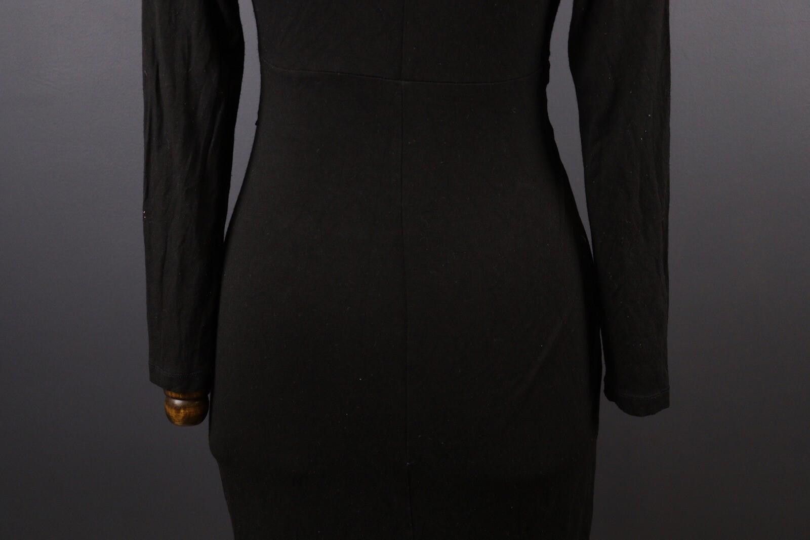 Other Bottega by Elisa Cavaletti Black A-Line Midi Dress Size L Size L / US 10 / IT 46 - 8 Thumbnail