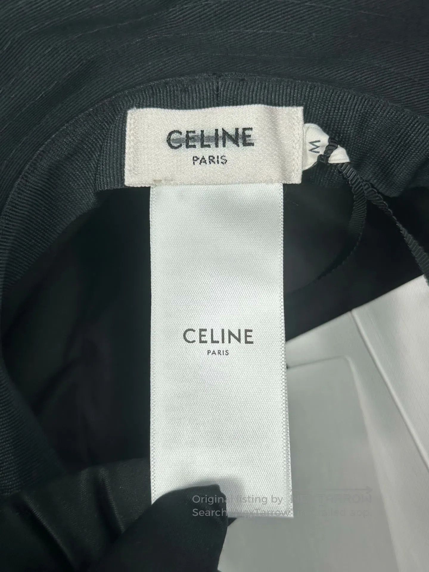 Celine CELINE size M Black Glitter Letter Embroidered Logo Fisher Size ONE SIZE - 5 Thumbnail