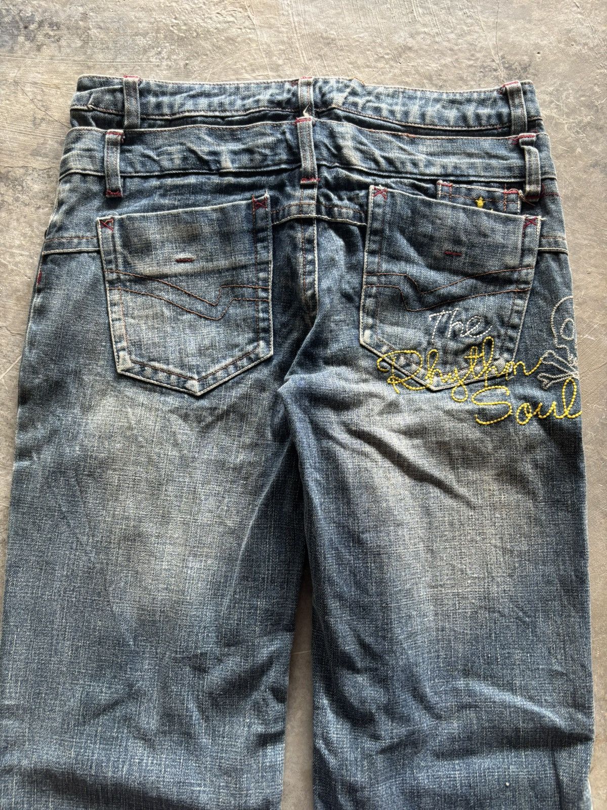 If Six Was Nine CRAZY DOUBLE WAIST JAPANESE DENIM WITH SIDE SKULL EMBROIDERY Size US 32 / EU 48 - 13 Thumbnail