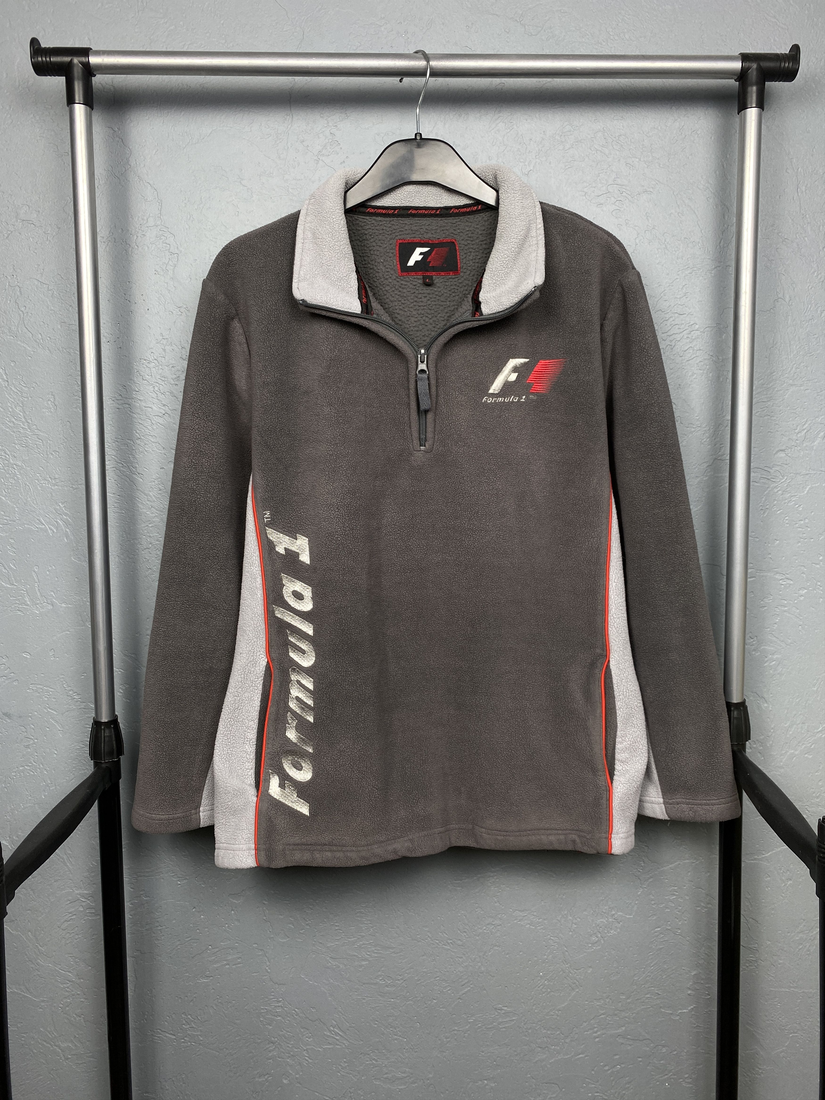 Formula 1 Formula Uno 1 Vintage Mens 1\4 Zip Fleece Jacket Size US L / EU 52-54 / 3 - 1 Thumbnail