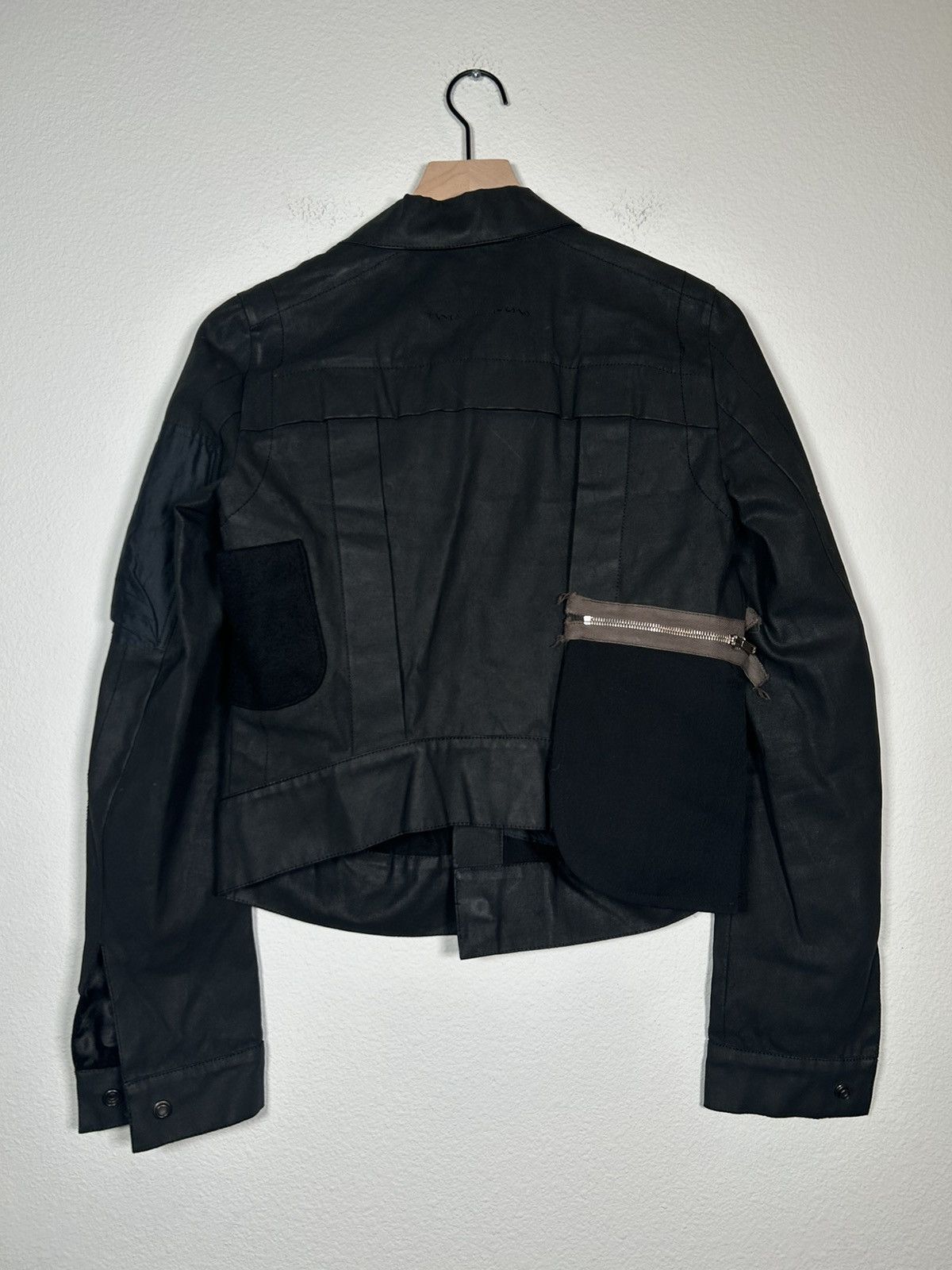 Rick Owens SS03 Suckerball Waxed Reconstructed Scrap Jacket Size US XS / EU 42 / 0 - 3 Thumbnail