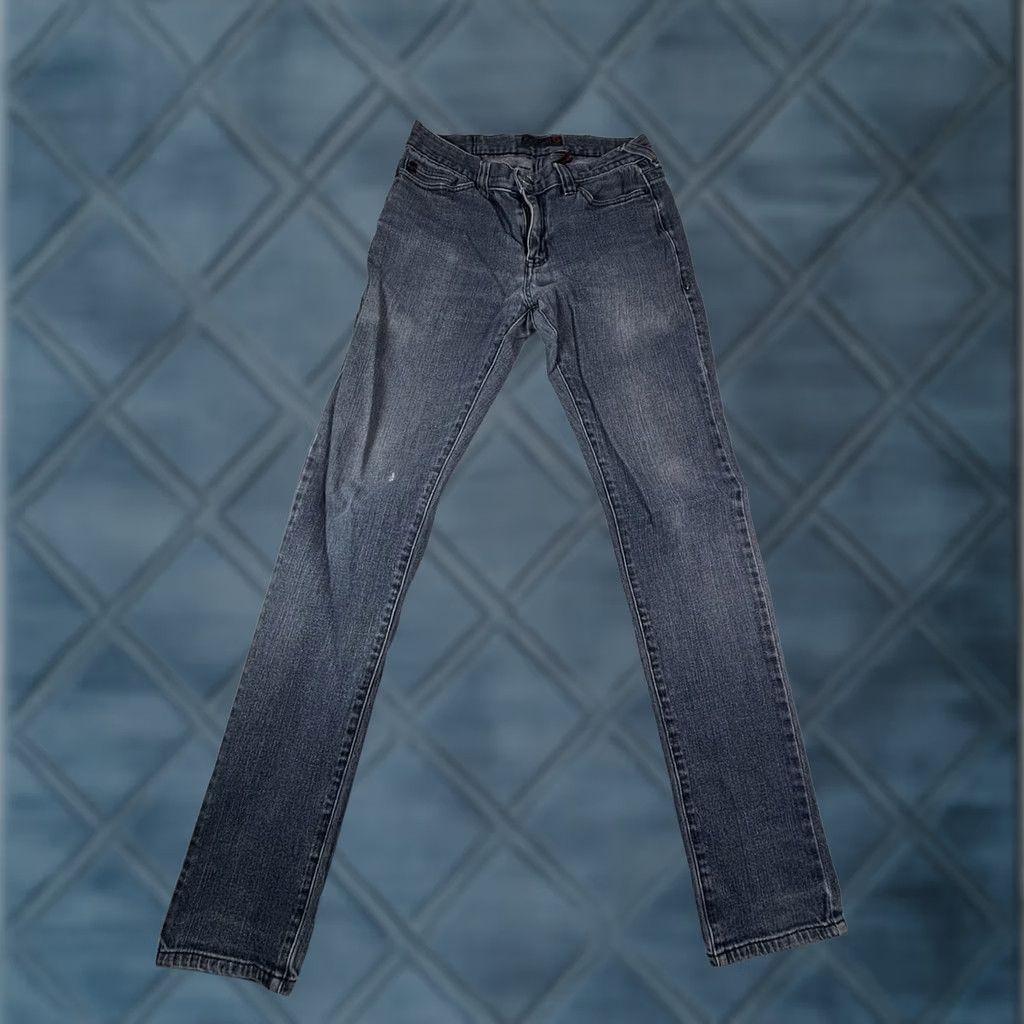 Guess G by Guess Jeans Womens Skinny Stretch Denim Distressed Dark Blue 29 Size 29 Low Rise Zip 5-Pocket Adults Womens Size 29" - 1 Thumbnail