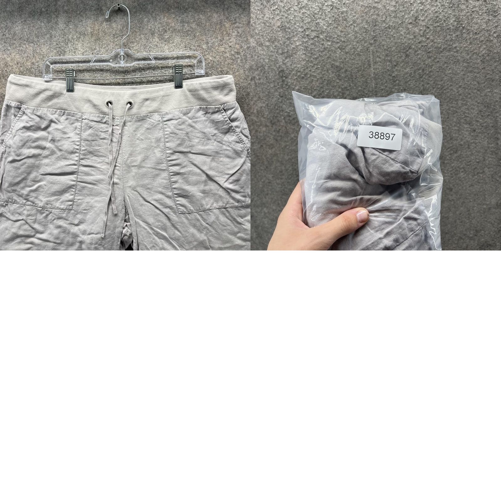Eileen Fisher Eileen Fisher Pants Womens XL Gray Cropped Straight Leg Drawstring Pull On Size 40" / US 18 - 8 Thumbnail