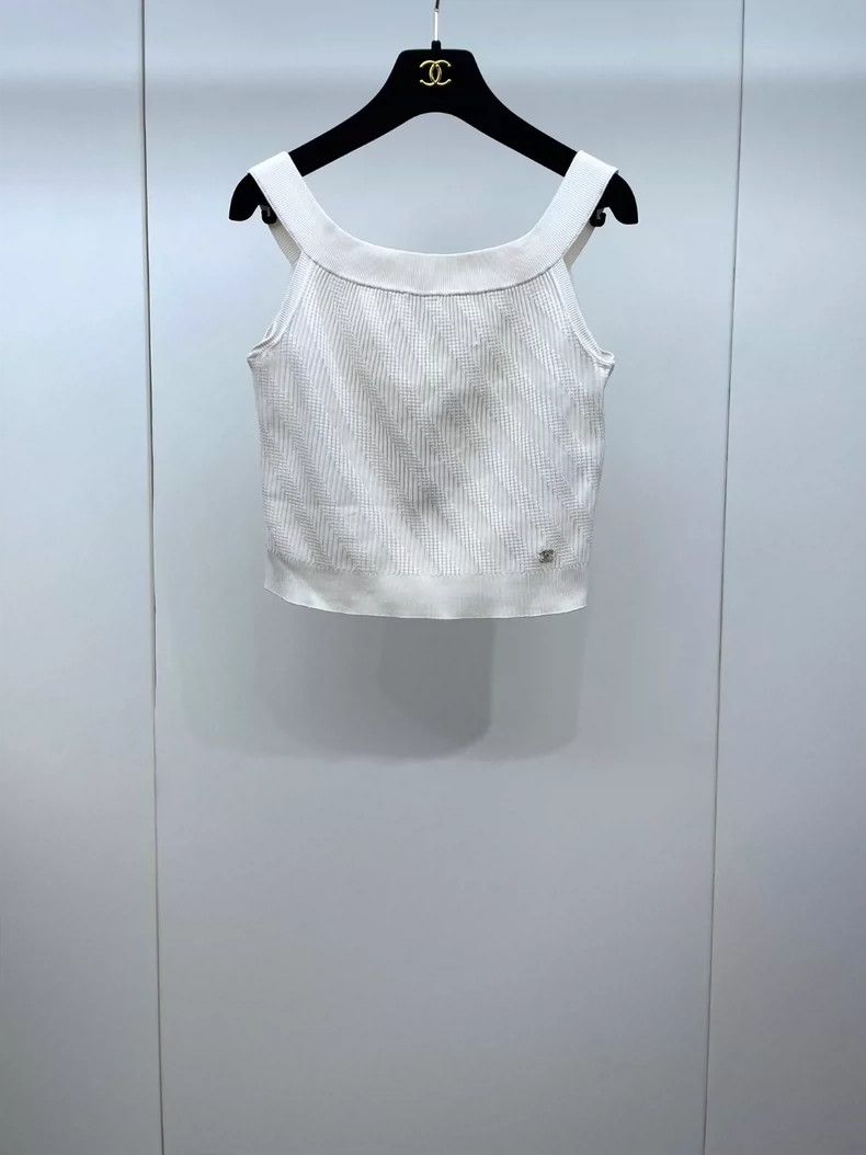 Chanel Chanel 21S one-shoulder knitted vest 2504-Nextarrow Size XS / US 0-2 / IT 36-38 - 1 Thumbnail