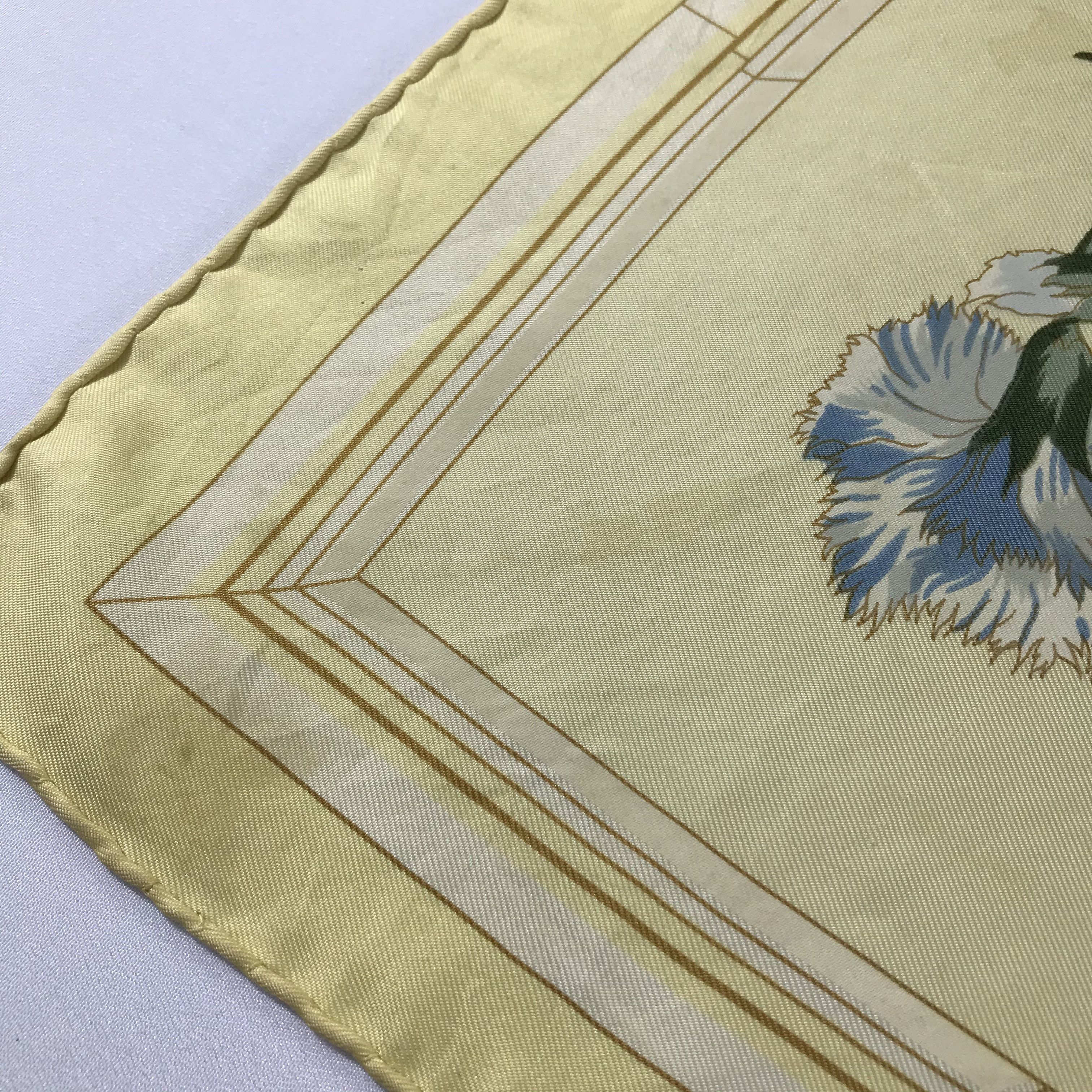 Vintage Hermes Silk Scarf Quai Aux Fleurs Floral Baroque -M09 Size ONE SIZE - 6 Thumbnail