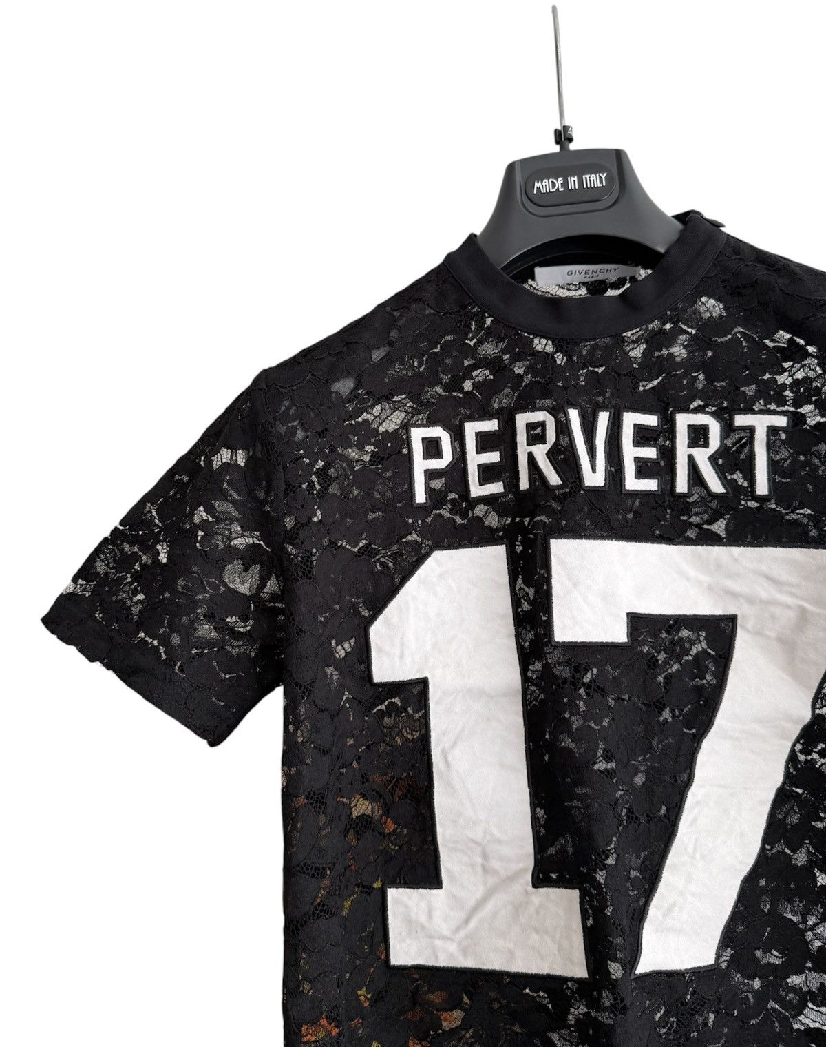 Givenchy Givenchy Lace Jersey T-Shirt Size XXS / US 00 / IT 34 - 3 Thumbnail