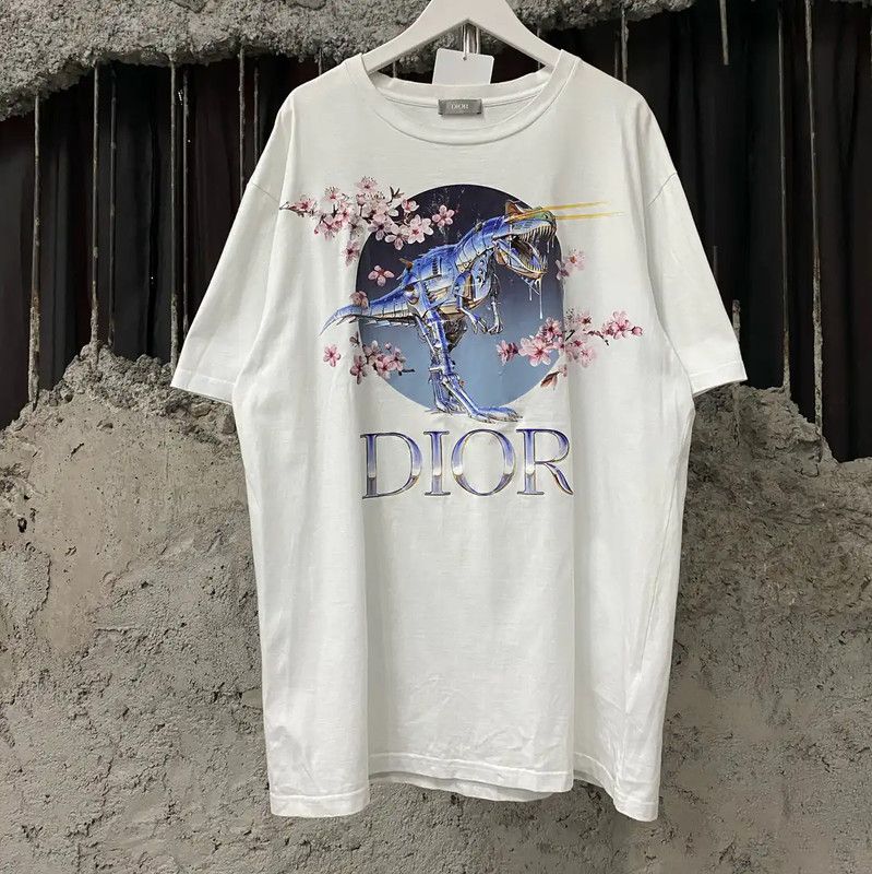 Dior Dior Summer White Cotton Short Sleeve T-shirt 0089 Size US L / EU 52-54 / 3 - 1 Thumbnail