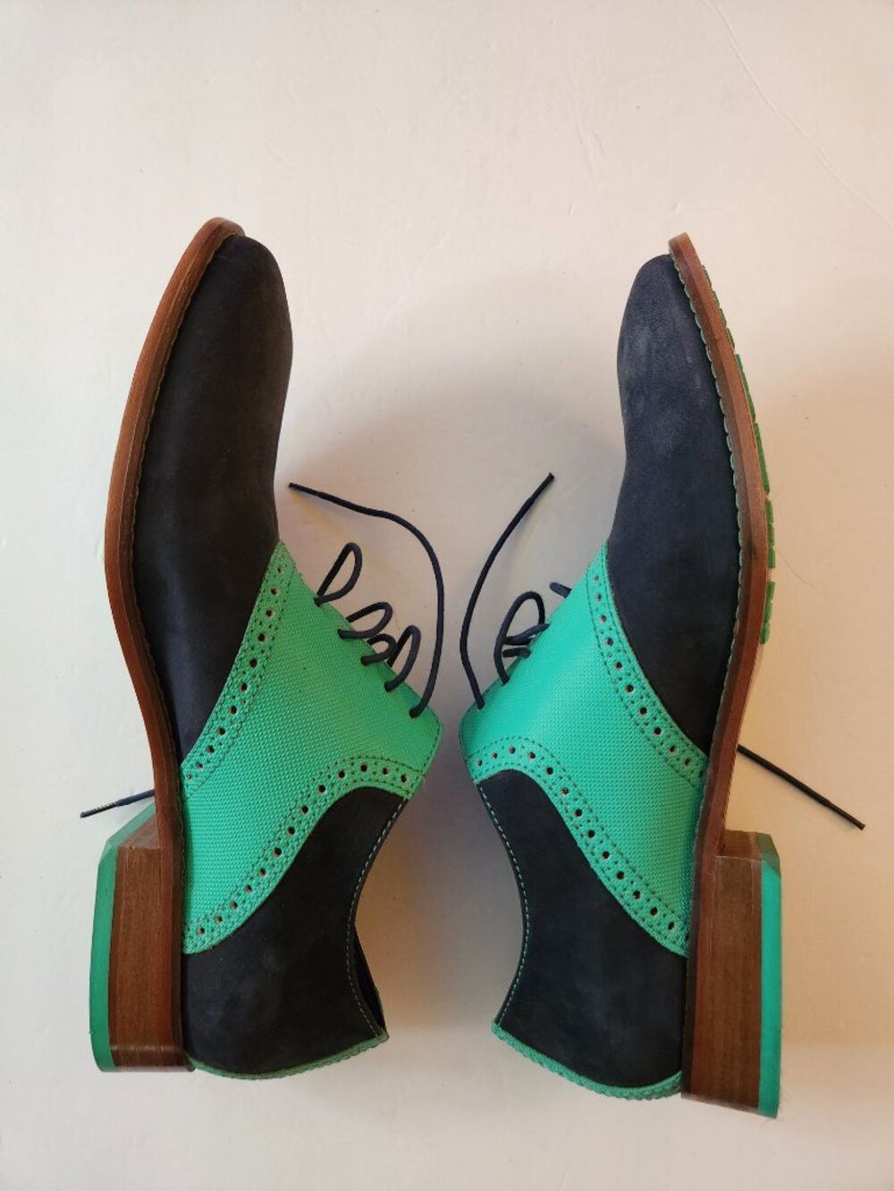 Cole Haan Cole haan men's blue leather dress shoes size: 10.5M Size US 10.5 / EU 43-44 - 7 Thumbnail