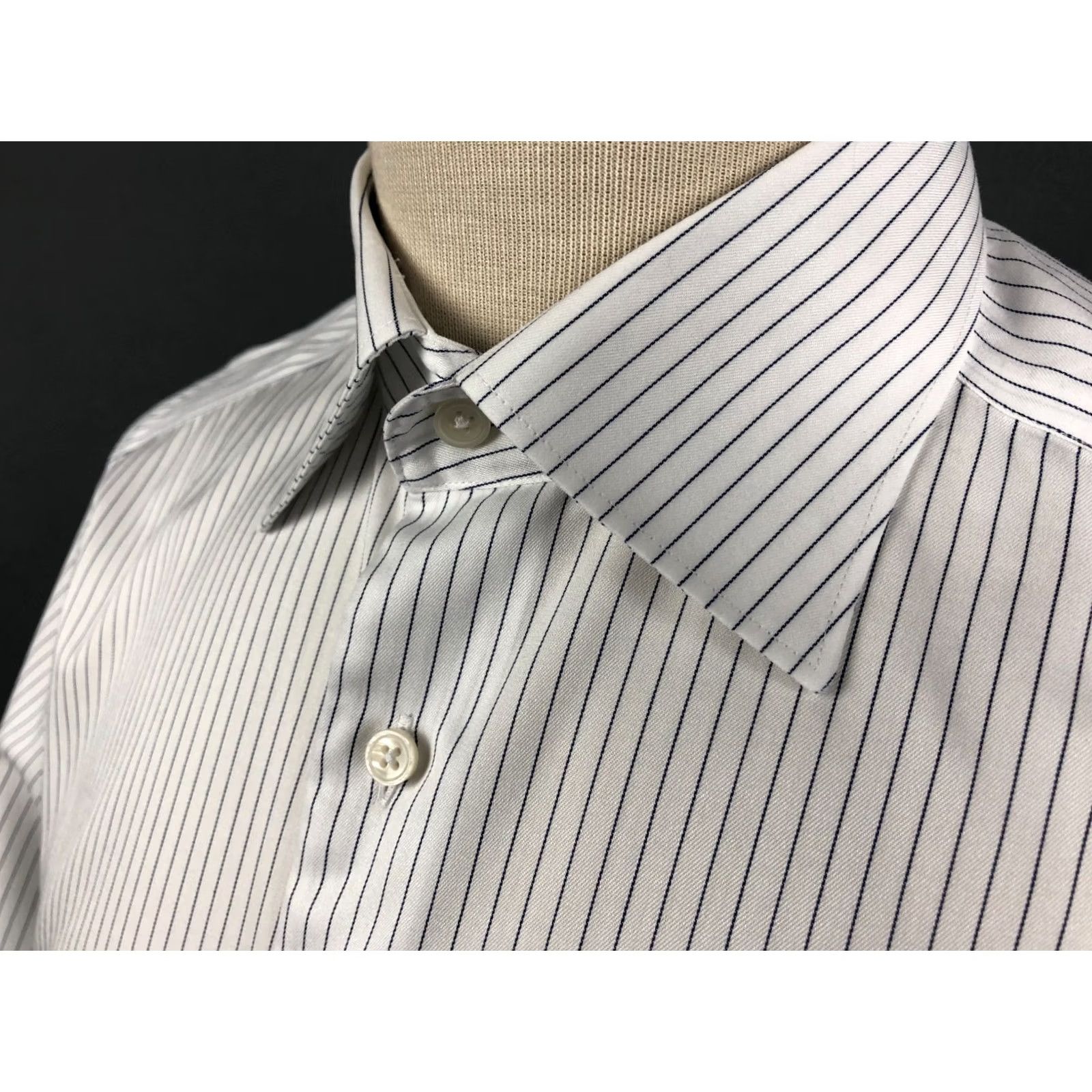 Suitsupply Suitsupply Traveller Shirt 41/16 White Cotton Striped Long Sleeve Button-Up Casual Mens Size US L / EU 52-54 / 3 - 6 Thumbnail