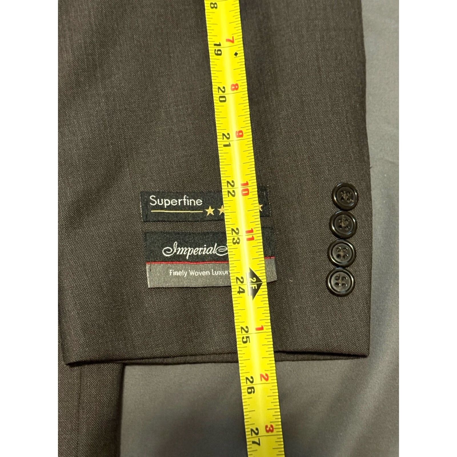 Vintage Jos A Bank Blazer Wool Silk Blend 48R Gray Two Button Mens Regular Size 48R - 6 Thumbnail