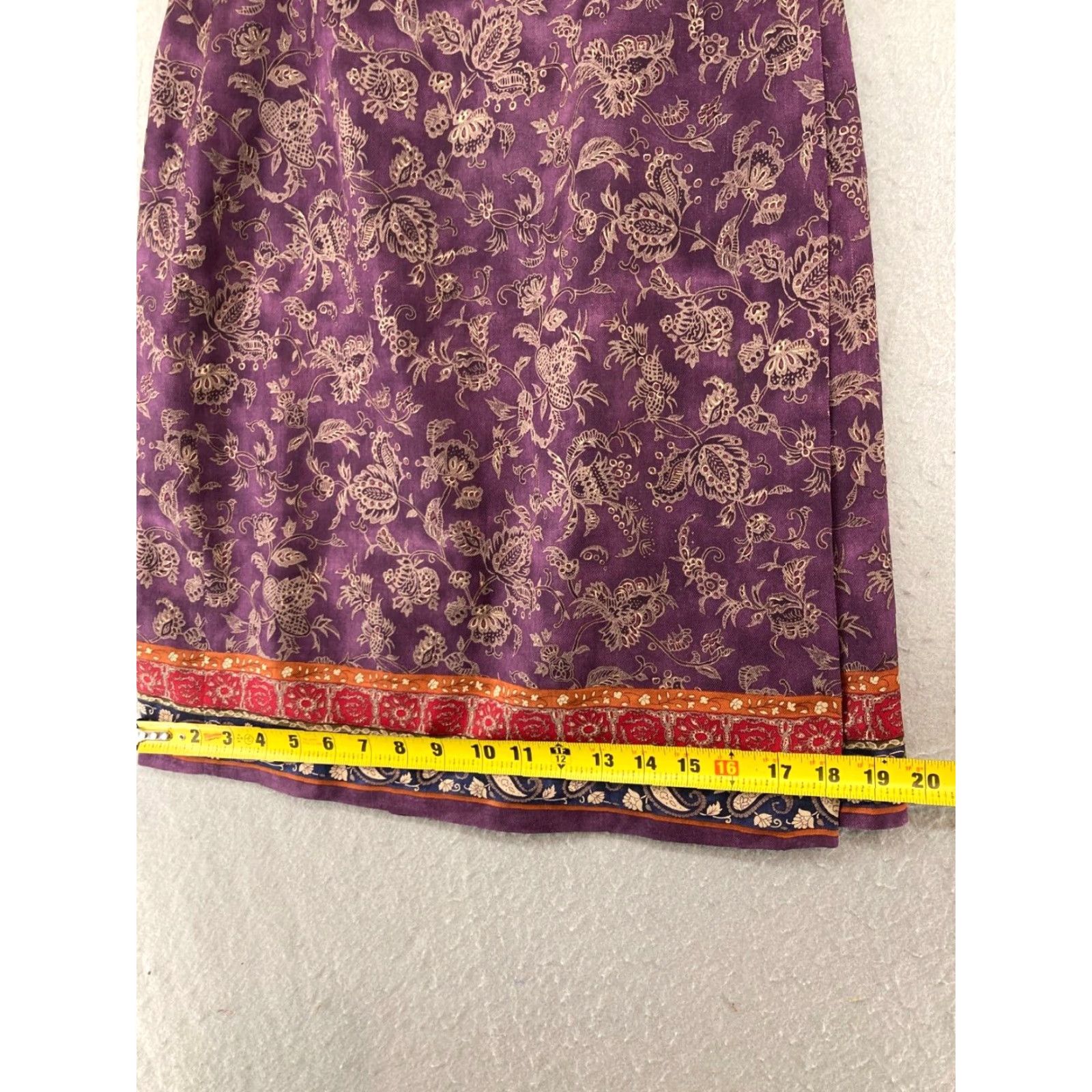 Talbots Talbots Skirt 8 Purple Floral Silk A-Line Womens Bohemian Casual Size 30" / US 8 / IT 44 - 3 Thumbnail