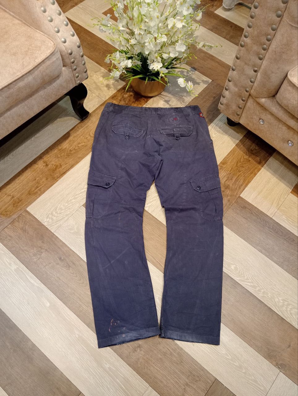 Napapijri NAPAPIJRI FADED BLUE CARGO PANTS Size US 34 / EU 50 - 10 Thumbnail