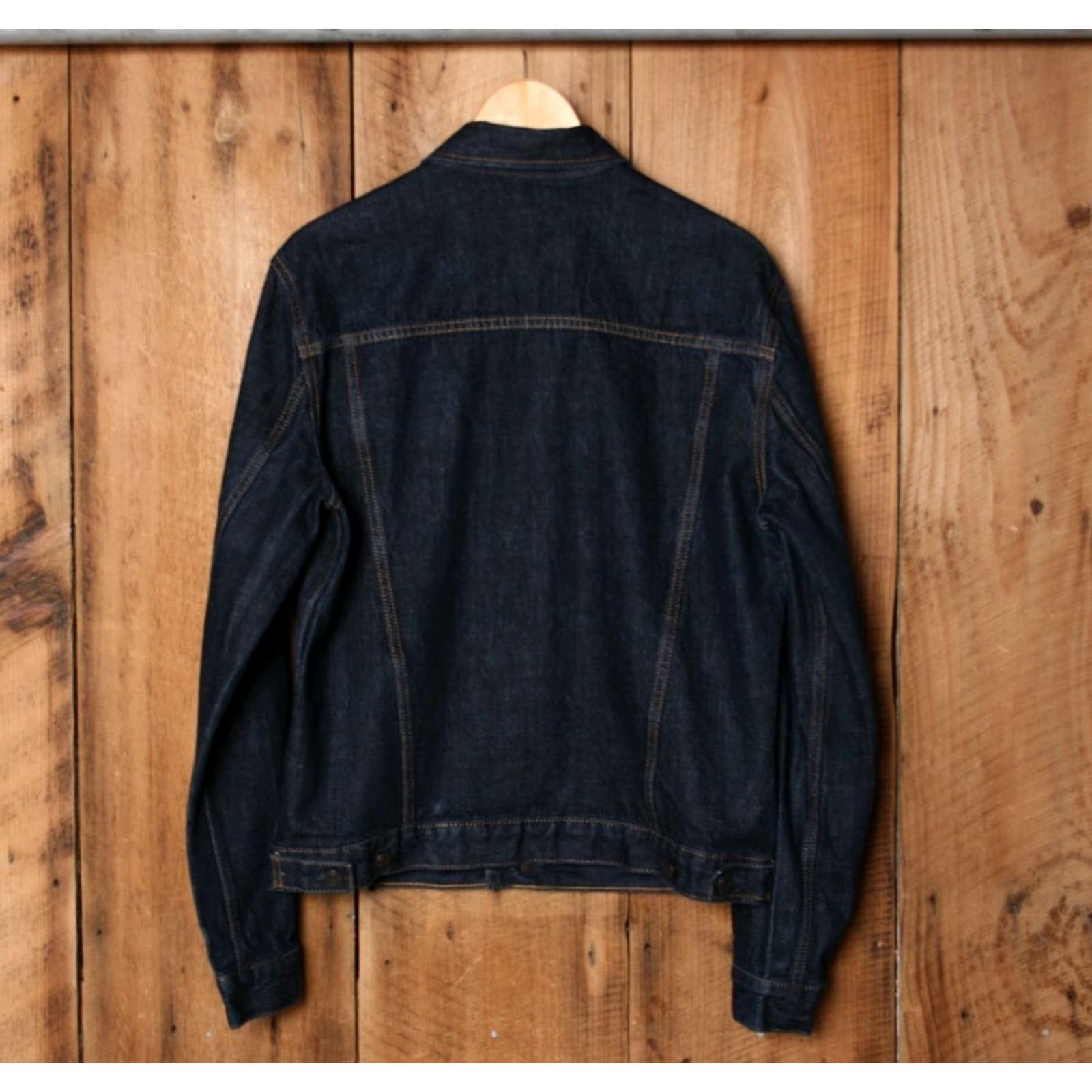 Gap VINTAGE Gap Denim Icon Dark Wash Blue Jean Trucker Jacket Men's M Sz. M Blue Denim Jacket Mens Size US 31 - 5 Thumbnail