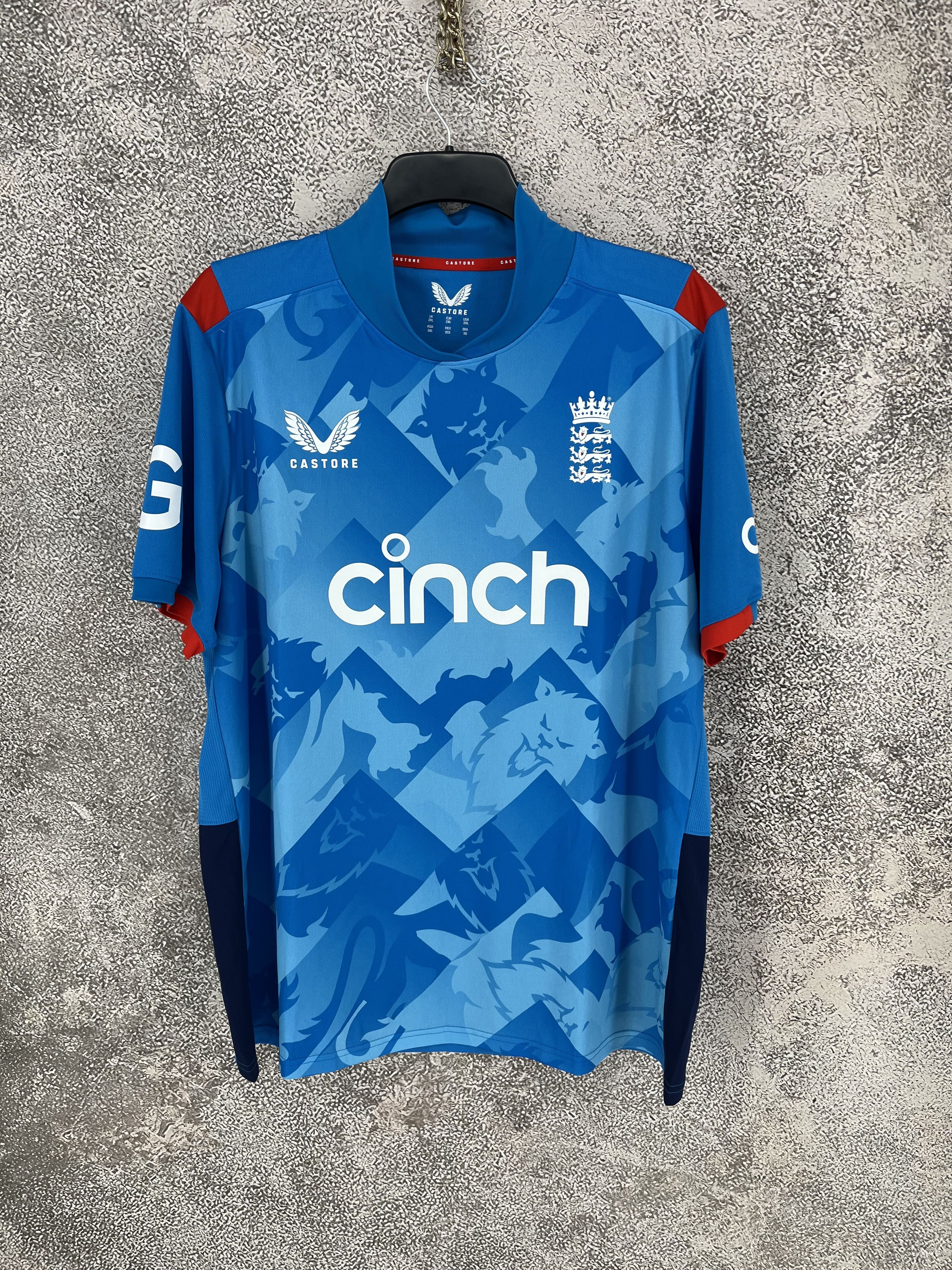 Vintage England Cricket Castore Blue One Day Shirt size Size US XXL / EU 58 / 5 - 1 Thumbnail