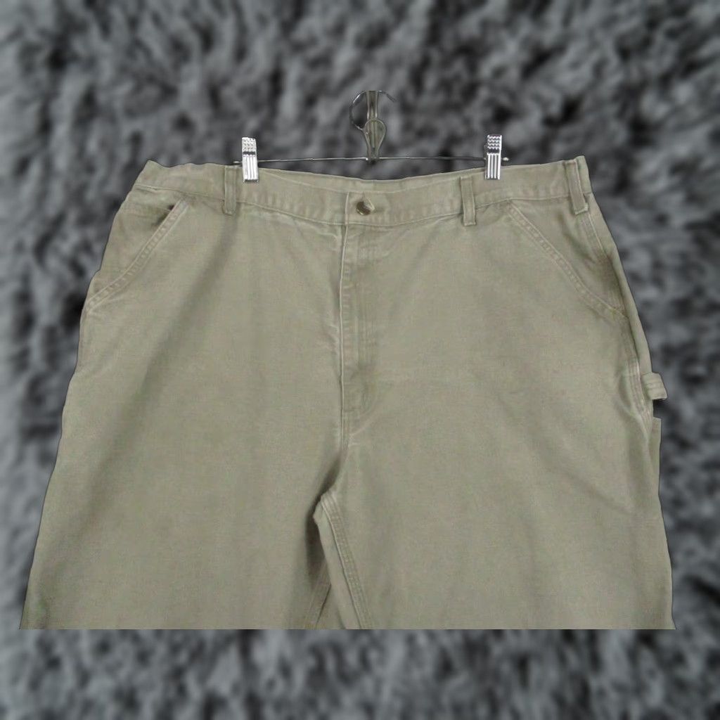 Carhartt Carhartt Pants Mens 42x34 Beige Dungaree Canvas Work Utility Cotton Relaxed Straight 42 Beige Workwear Casual Mens Size US 42 / EU 58 - 1 Thumbnail