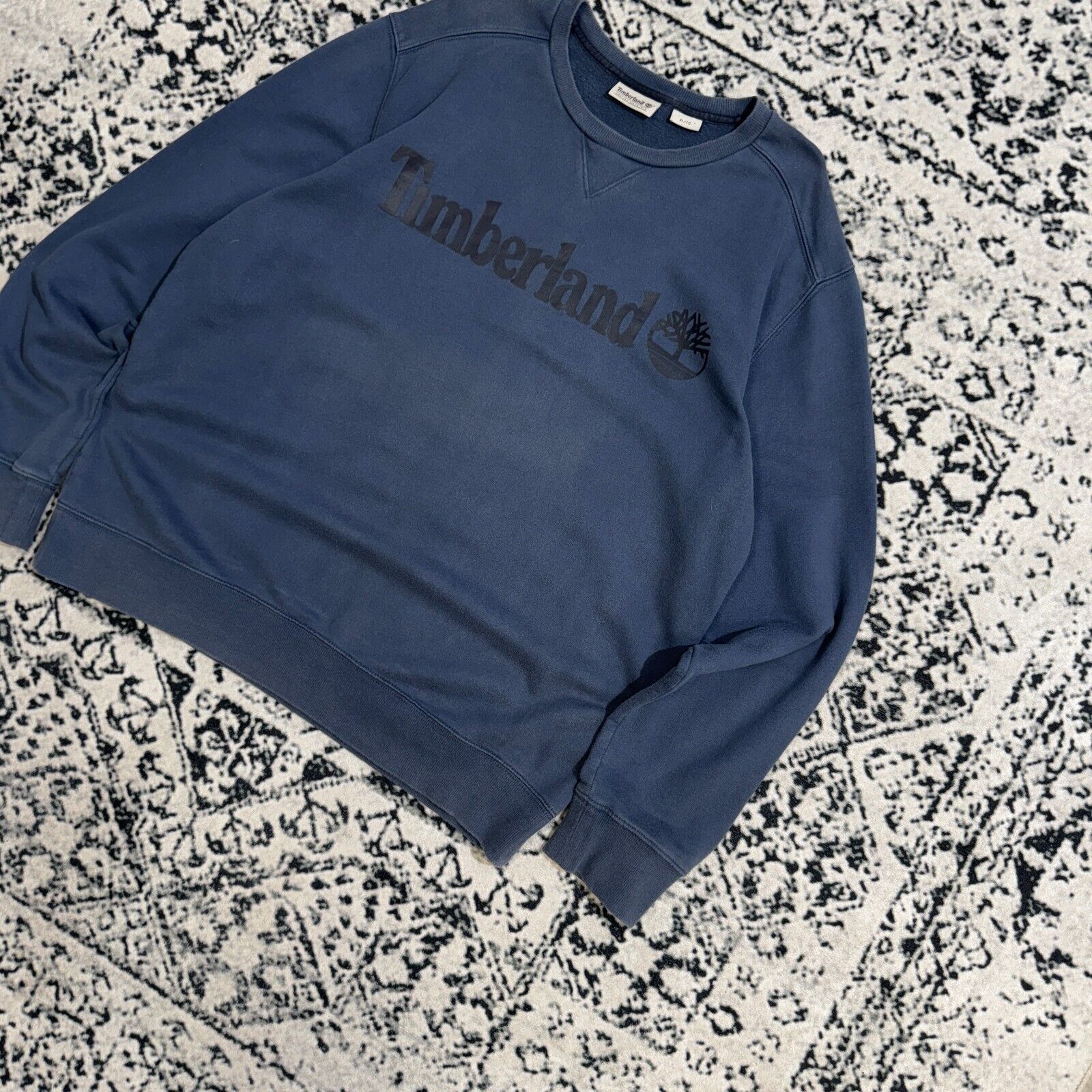 Timberland × Vintage Vintage Timberland Navy Sea Blue Cotton Crewneck Size XL 90s Size US XL / EU 56 / 4 - 2 Thumbnail
