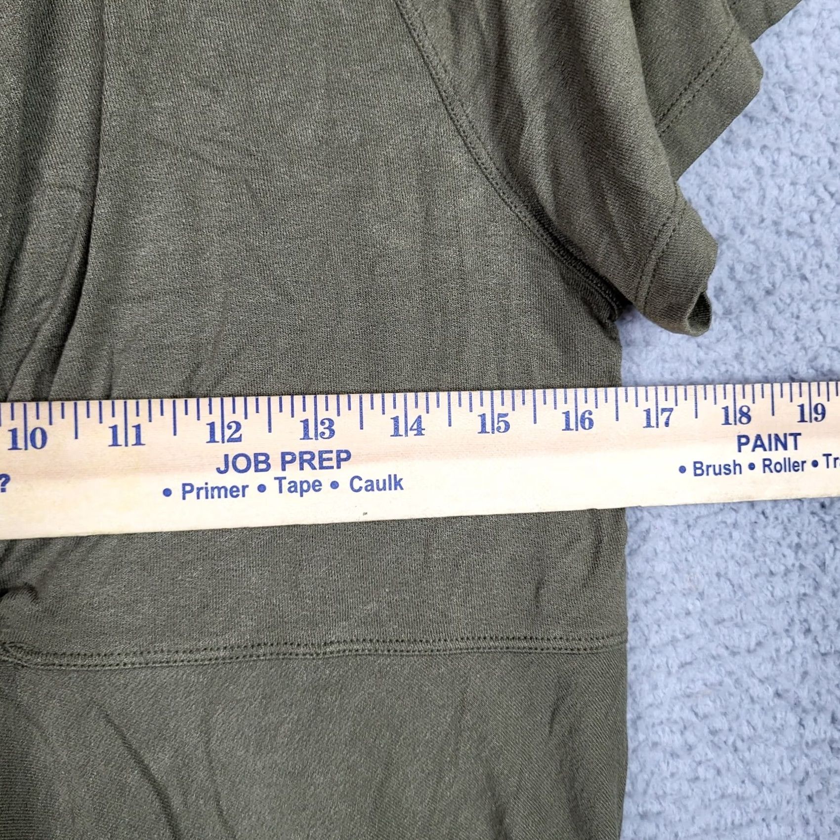 Free People Free People Olive Green Short Sleeve Knit Top Size S Crew Neck Casual Women Regular Size S / US 4 / IT 40 - 7 Thumbnail