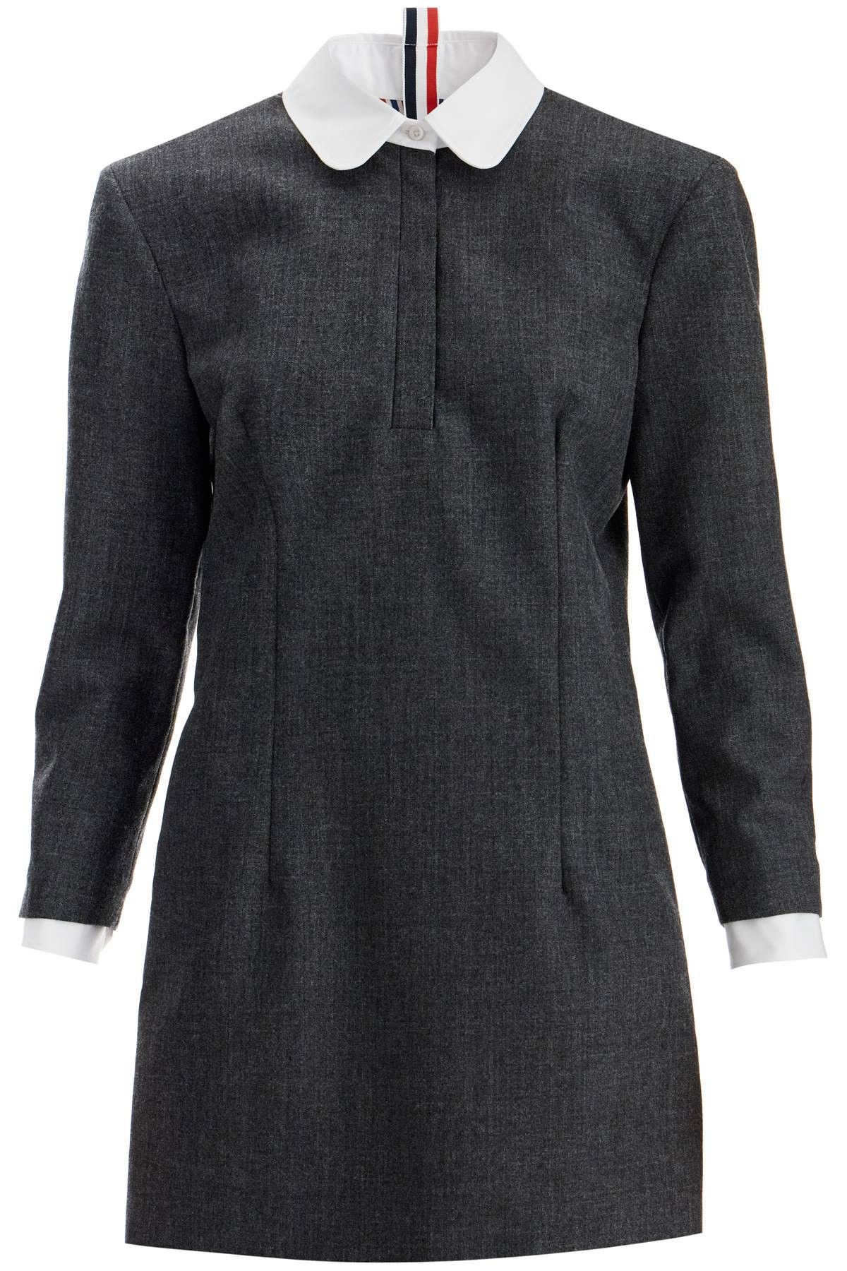Thom Browne THOM BROWNE Mini Wool Sheath Dress In Tube Style Size S / US 4 / IT 40 - 1 Thumbnail
