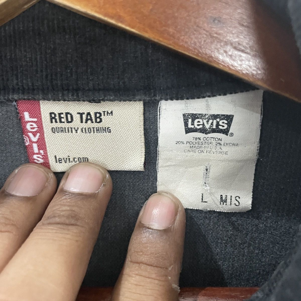 Levi's Vintage 90s Levis Red Tab Corduroy Jacket Size L / US 10 / IT 46 - 5 Thumbnail