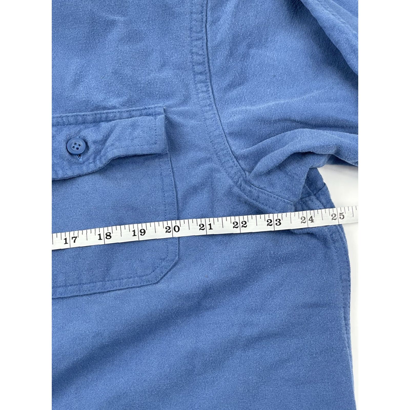 Vintage VINTAGE L.L. Bean Flannel Shirt 90s Heavyweight Long Sleeve Button-Up Adult Large Light Blue Mens Size US L / EU 52-54 / 3 - 5 Thumbnail