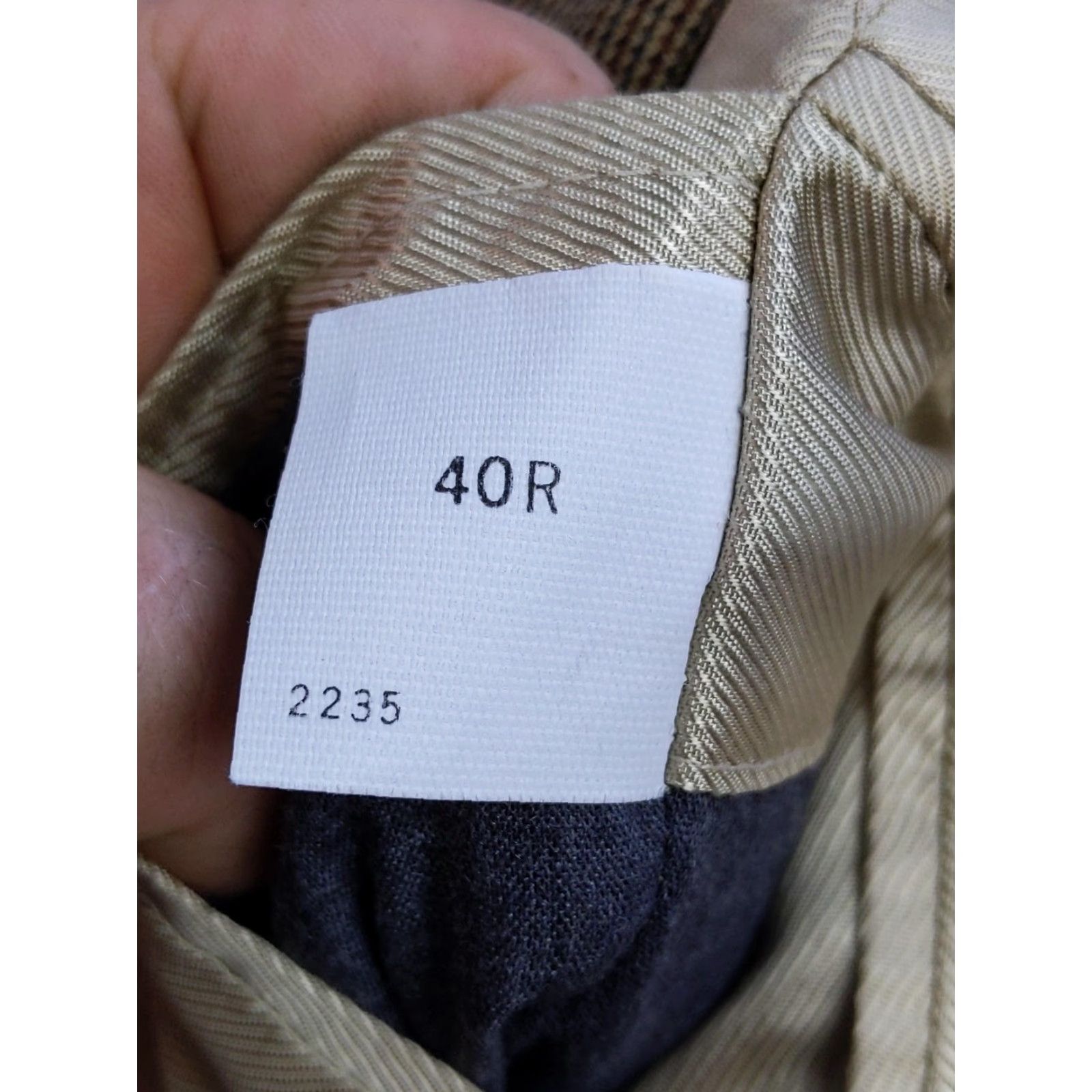 Oscar De La Renta Oscar de la Renta Blazer Mens 40R Brown Micro Houndstooth Sports Coat Jacket Size 40R - 7 Thumbnail