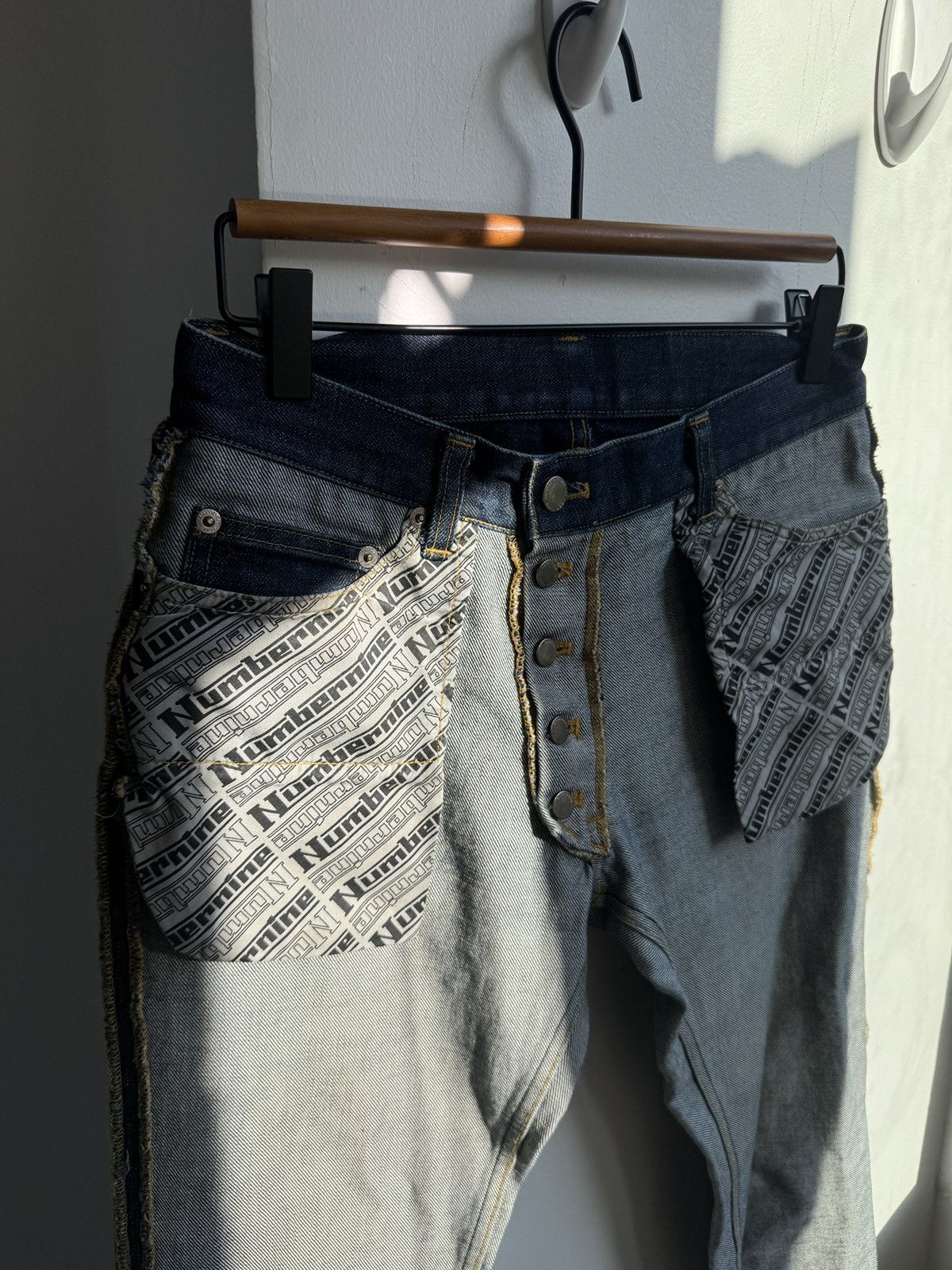 Number (N)ine Number (N)ine SS2000 Inside Out Denim Jeans Size US 28 / EU 44 - 2 Thumbnail