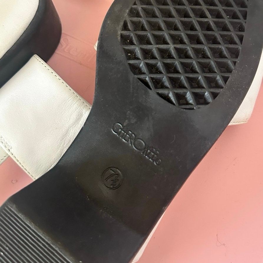 Cherokee cherokee white black flat sandals shoes Size US 7.5 / IT 37.5 - 3 Thumbnail