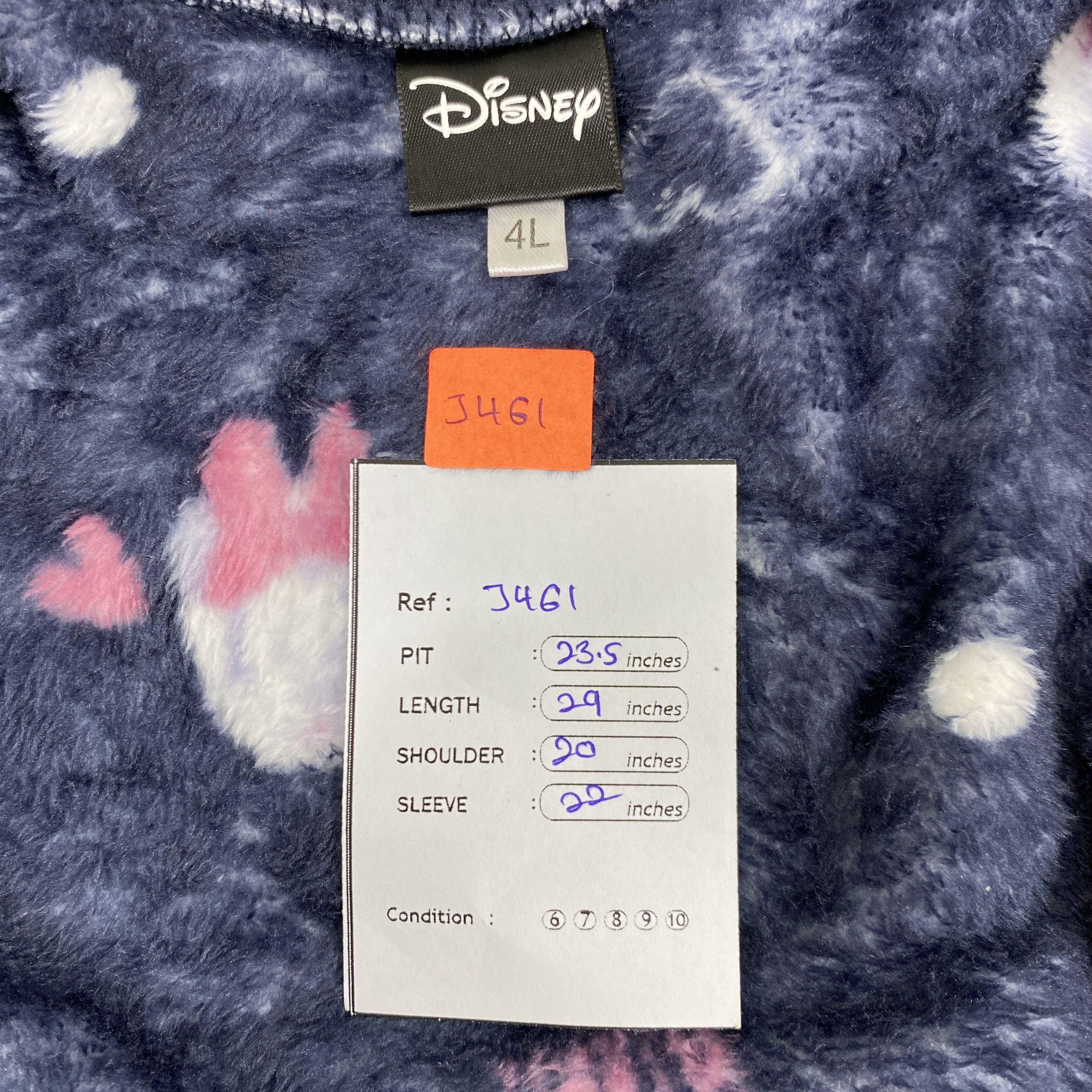 Disney MINNIE MOUSE FULLPRINTS FLEECE JACKET- J461 Size US M / EU 48-50 / 2 - 8 Thumbnail