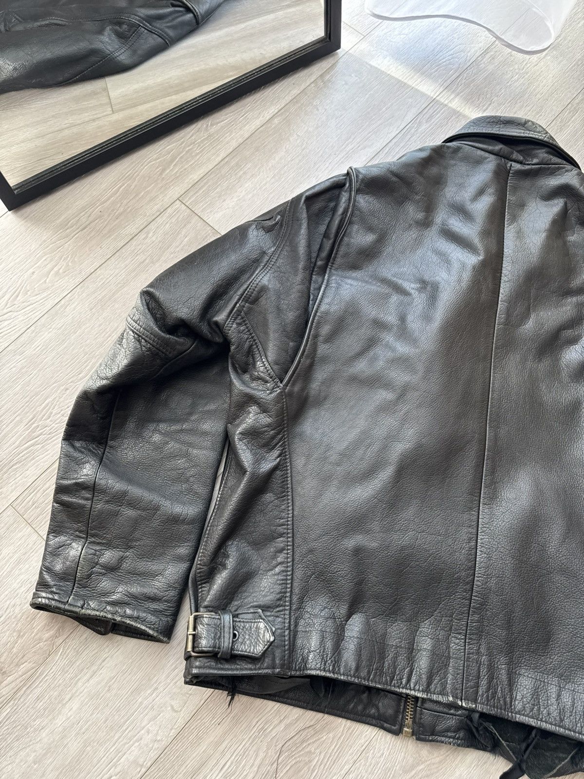 Genuine Leather Vintage Leather Jacket Ramones Biker Rare Punk Rock Rare Size US M / EU 48-50 / 2 - 7 Thumbnail