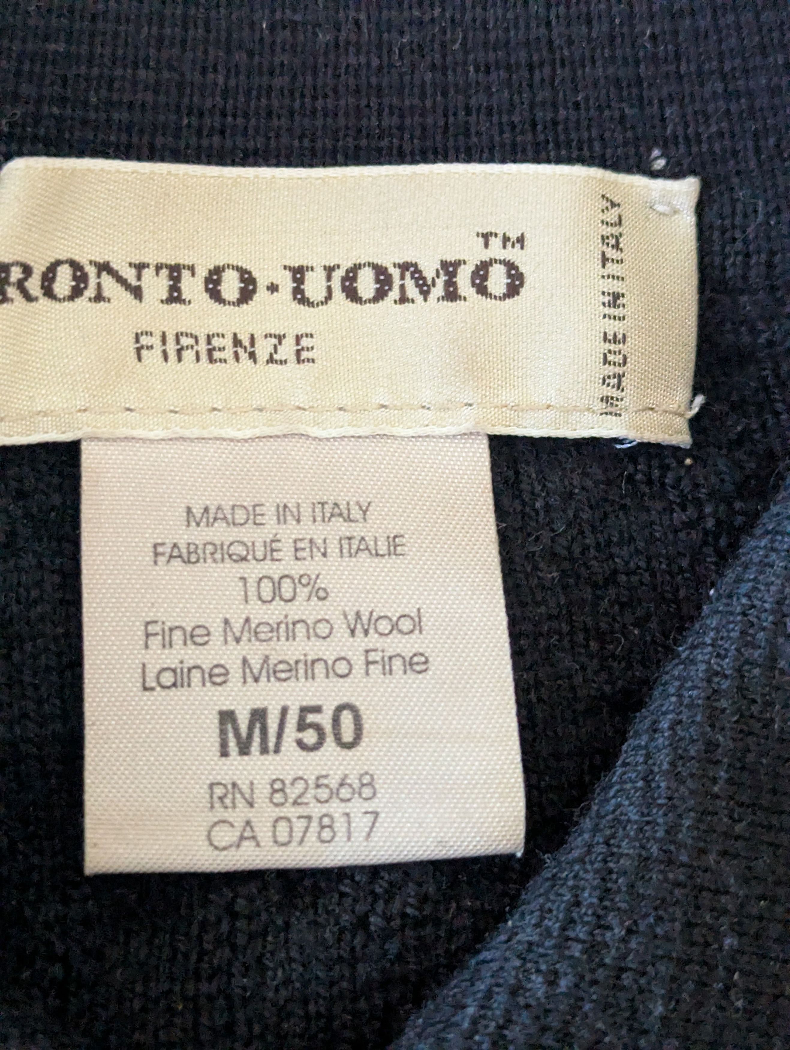 Pronto Uomo Fine Merino Wool Sweater by Pronto-Uomo ITALY Size US M / EU 48-50 / 2 - 4 Thumbnail
