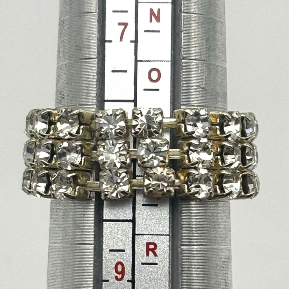 Other Silver Crystal Ring Size ONE SIZE - 3 Thumbnail