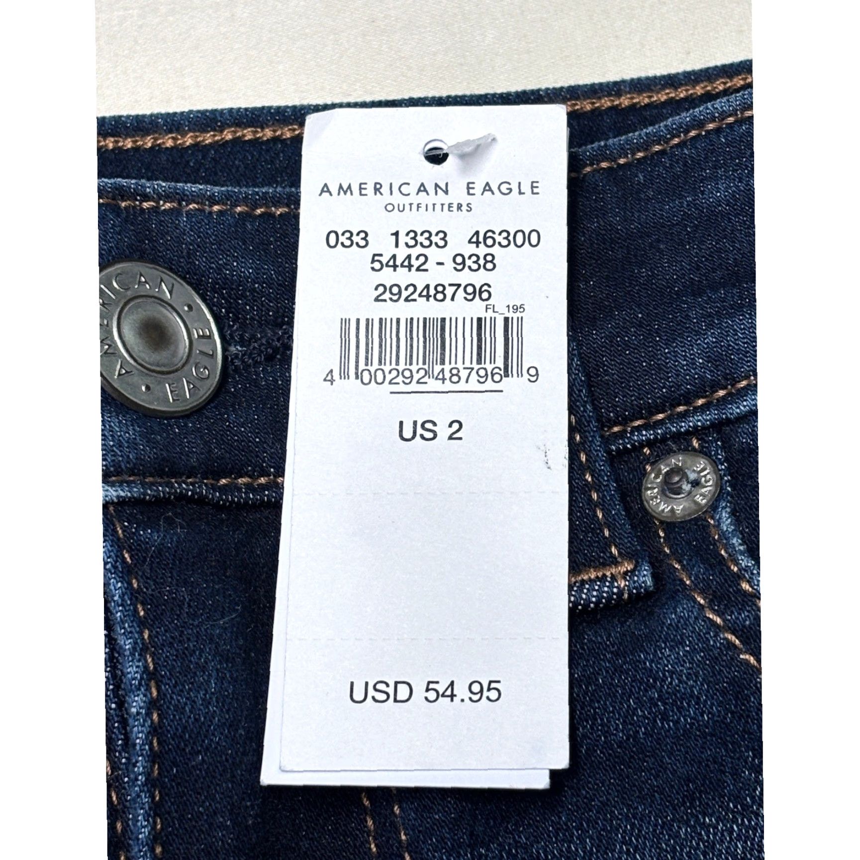 American Eagle Outfitters NWT American Eagle Hi-Rise Shortie Distressed Denim Shorts Dark Wash Sz 2 W28 L2 Size 27" / US 4 / IT 40 - 2 Thumbnail