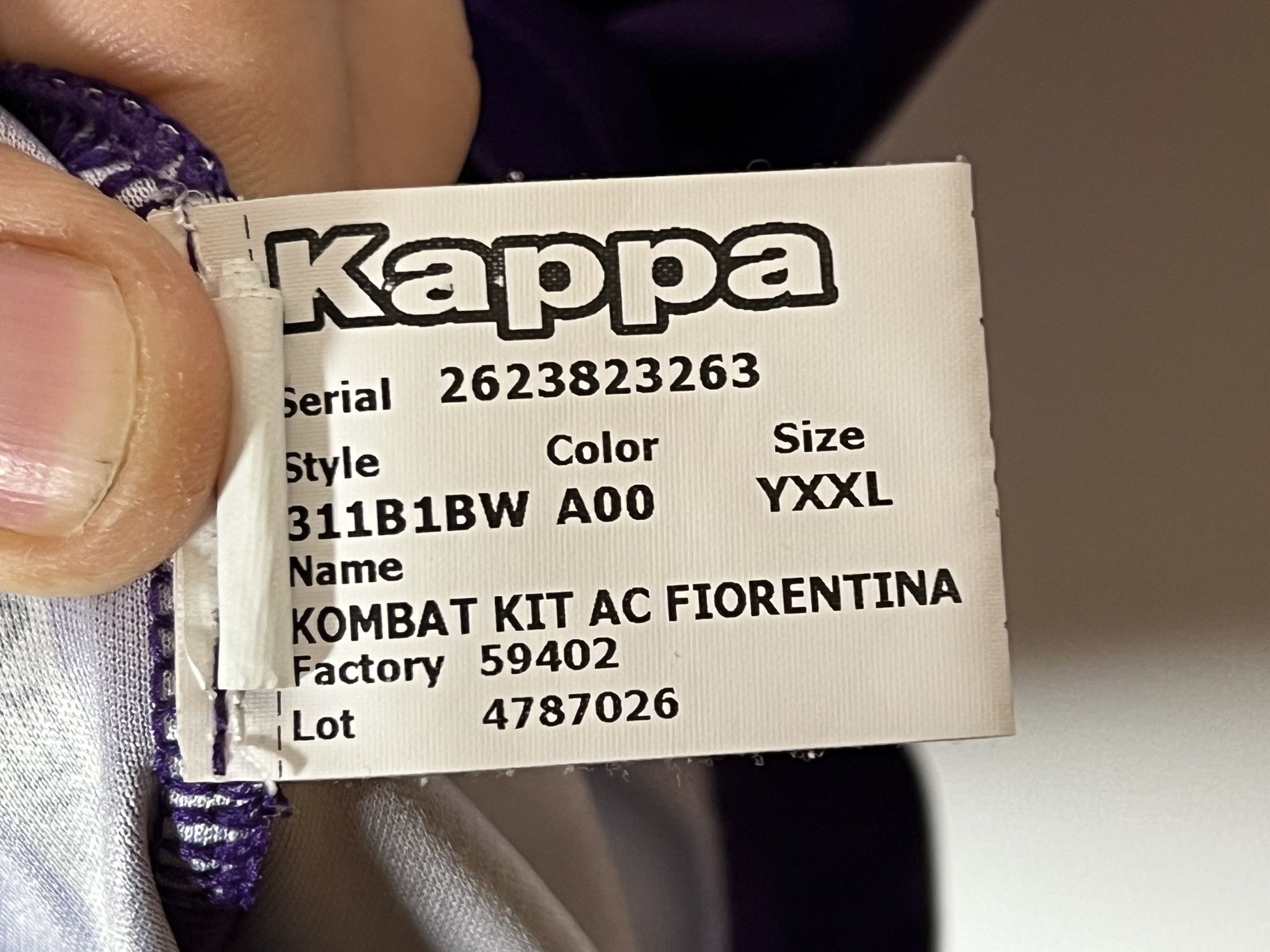 Kappa FIORENTINA 2020 2021 HOME FOOTBALL SHIRT SOCCER JERSEY Size US XS / EU 42 / 0 - 6 Thumbnail