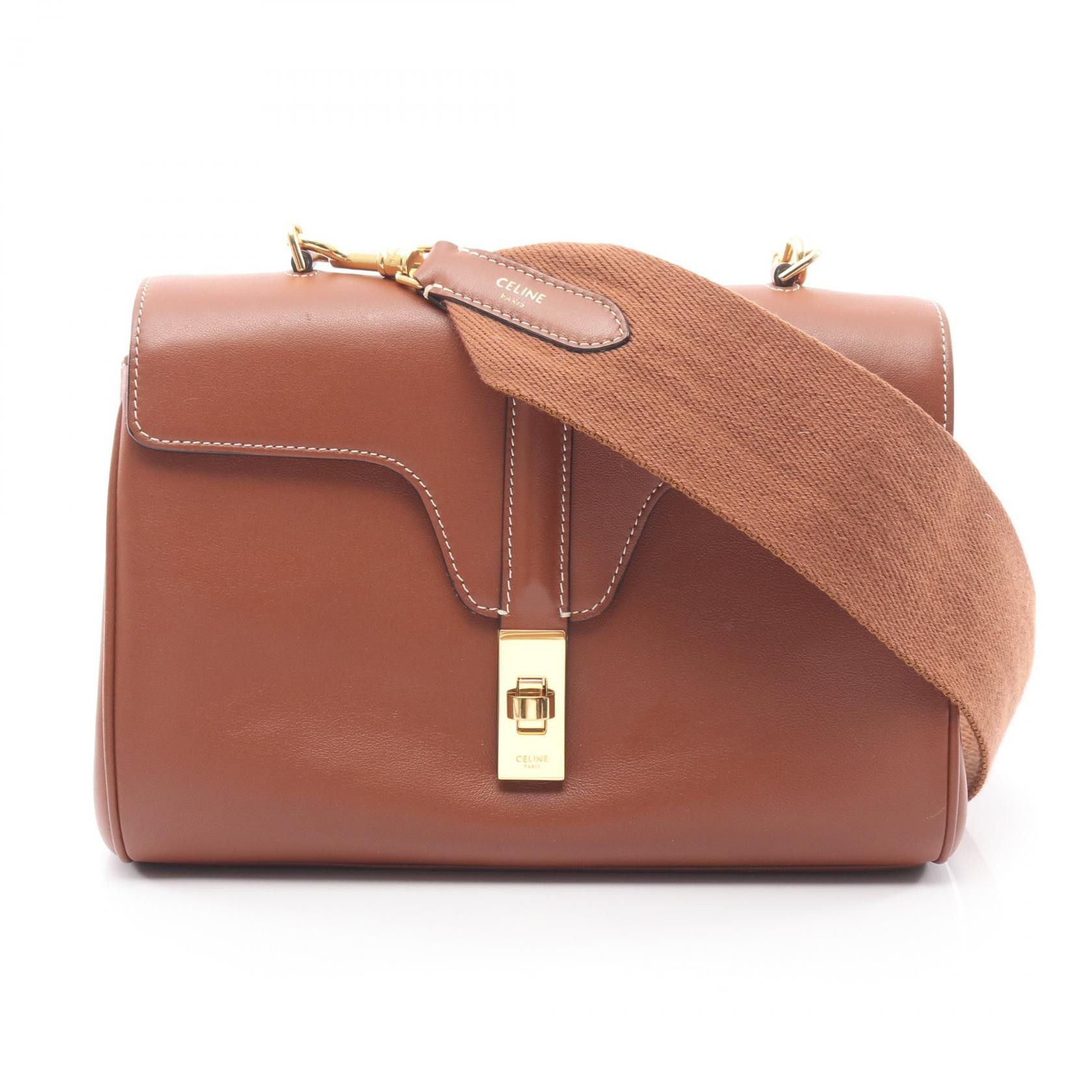 Celine Celine CELINE Teen Soft 16 Leather Shoulder Bag Leather Shoulder Bag 196853CR8 DUTY FREE for USA Size ONE SIZE - 1 Thumbnail