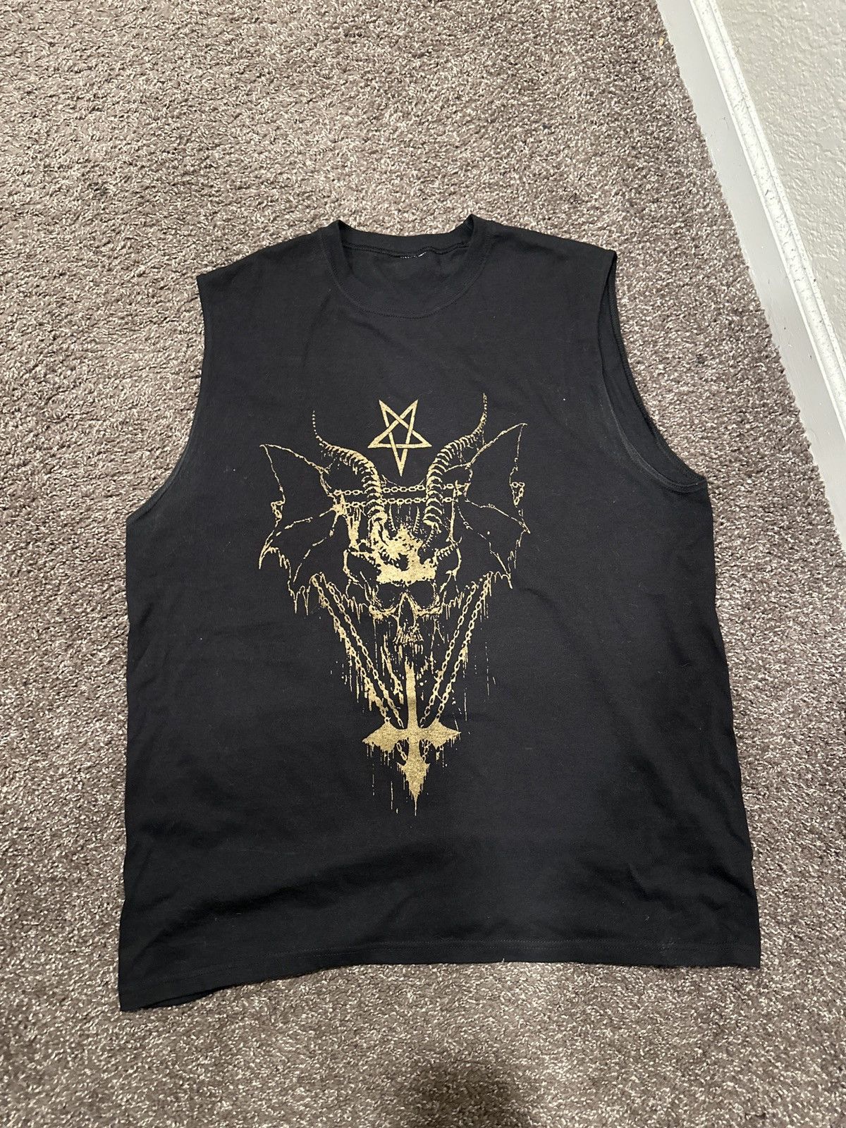Vintage Sleeveless pentagram shirt Size US L / EU 52-54 / 3 - 1 Thumbnail