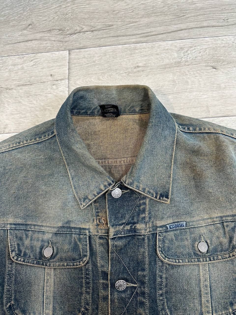 Diesel Vintage DIESEL "Gregg" Dirty Wash Denim Jacket (Y2K / 2006) Size US L / EU 52-54 / 3 - 5 Thumbnail