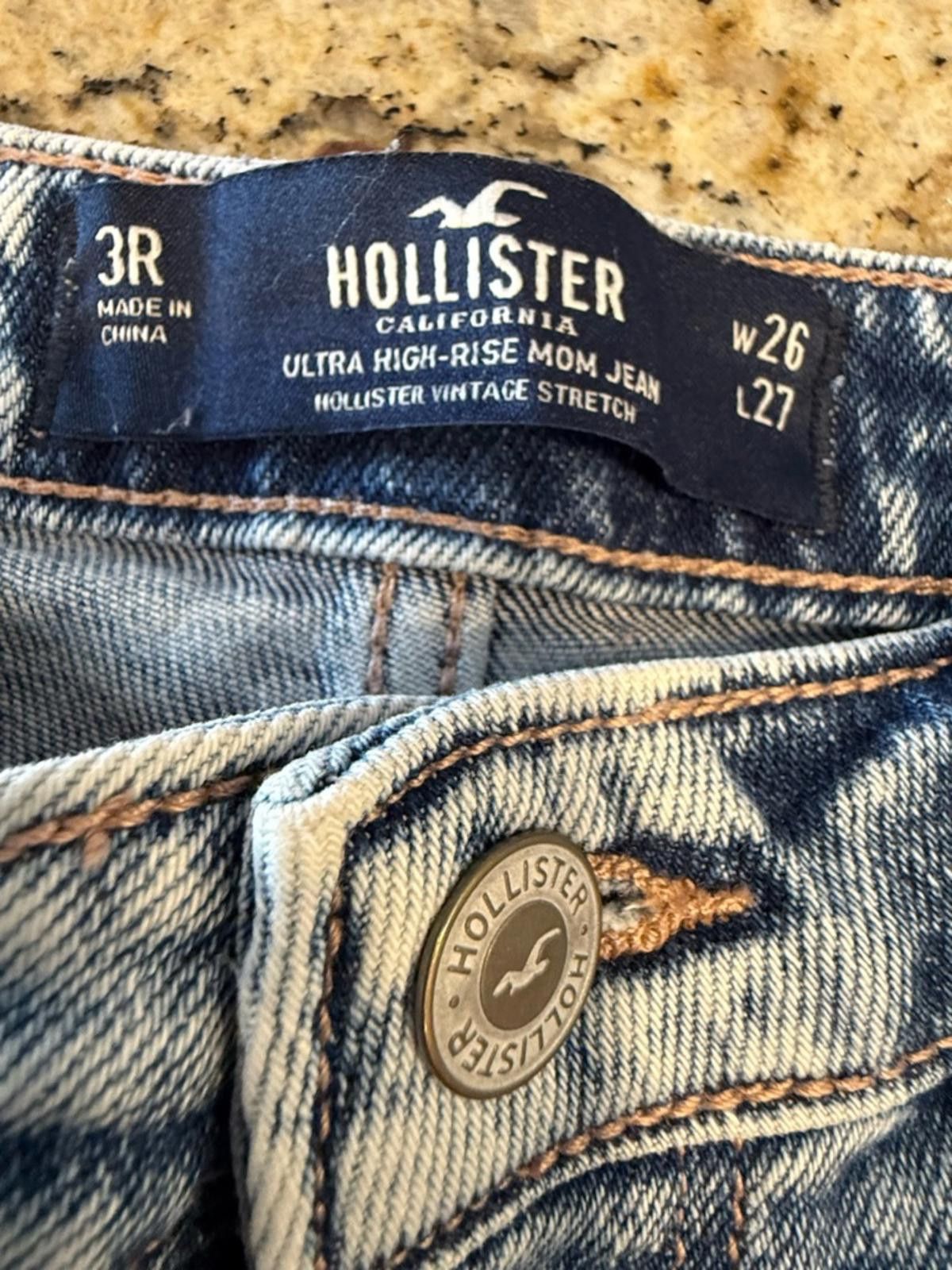 Other Hollister Ultralight High-Rise Mom Jean plaid patchwork 26”W Size 26" / US 2 / IT 38 - 6 Thumbnail