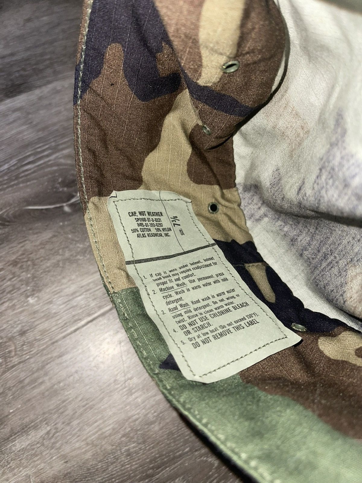 Vintage Vintage Camo Military Hat Size ONE SIZE - 5 Thumbnail